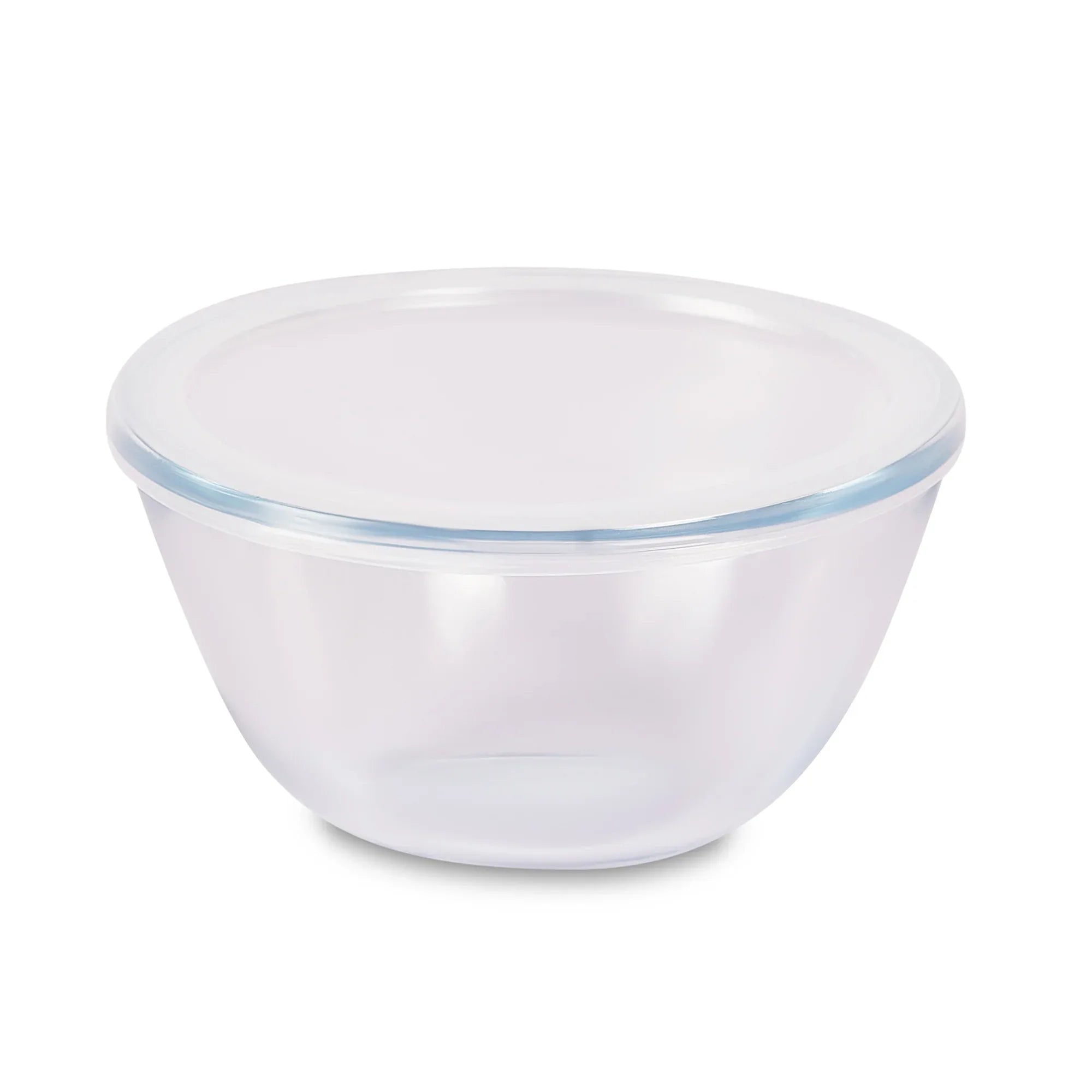 Fiesta Borosilicate Glass Mixing Bowl with Lid Set of 3 in Clear Colour - HomeTown