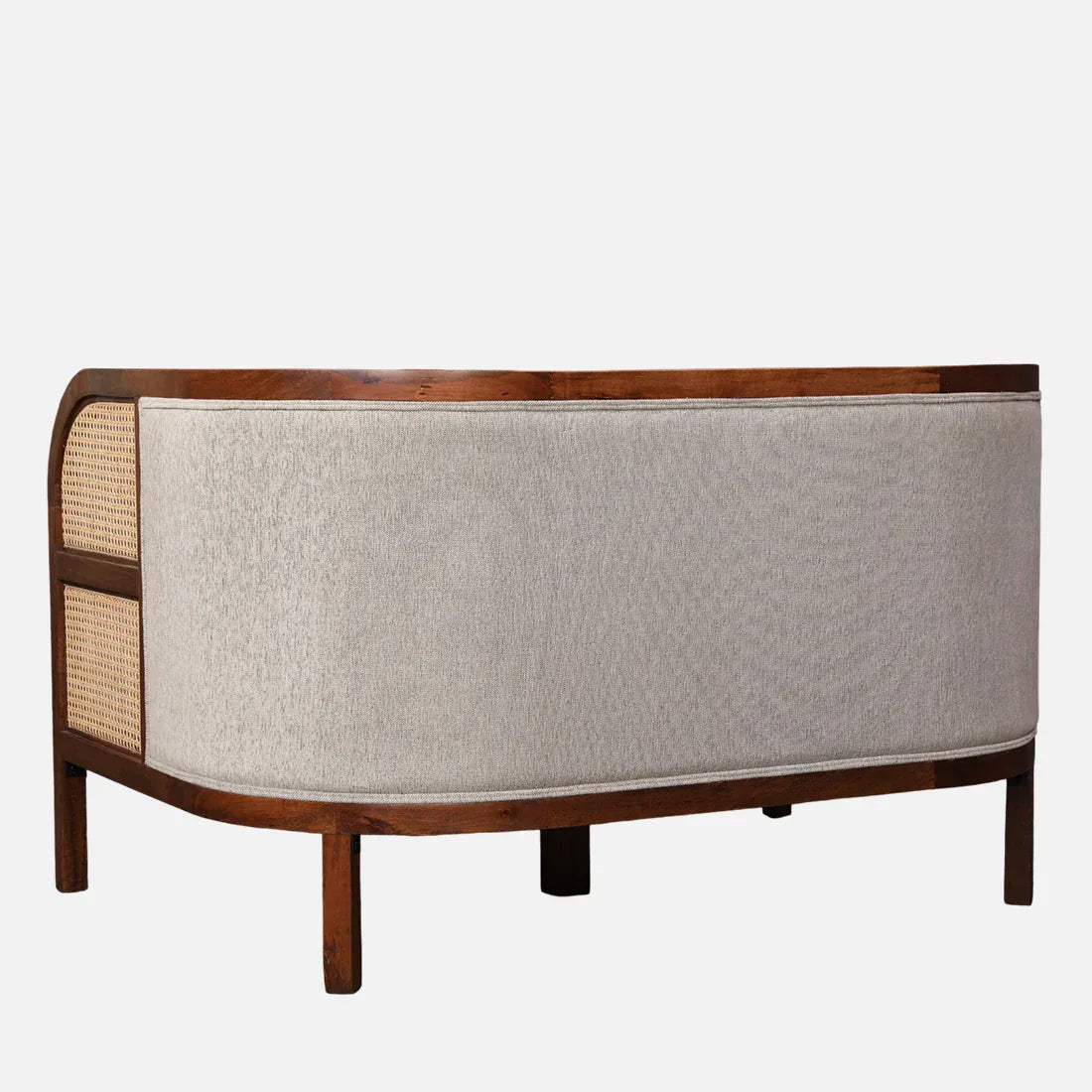 Siam Solidwood Two Seater Sofa in Beige Colour - HomeTown