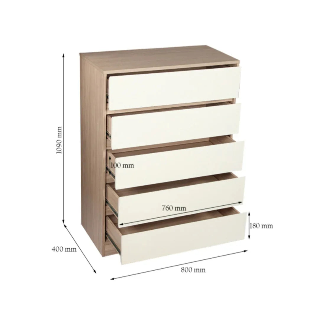 Ambra Chest Of Five Drawers - HomeTown