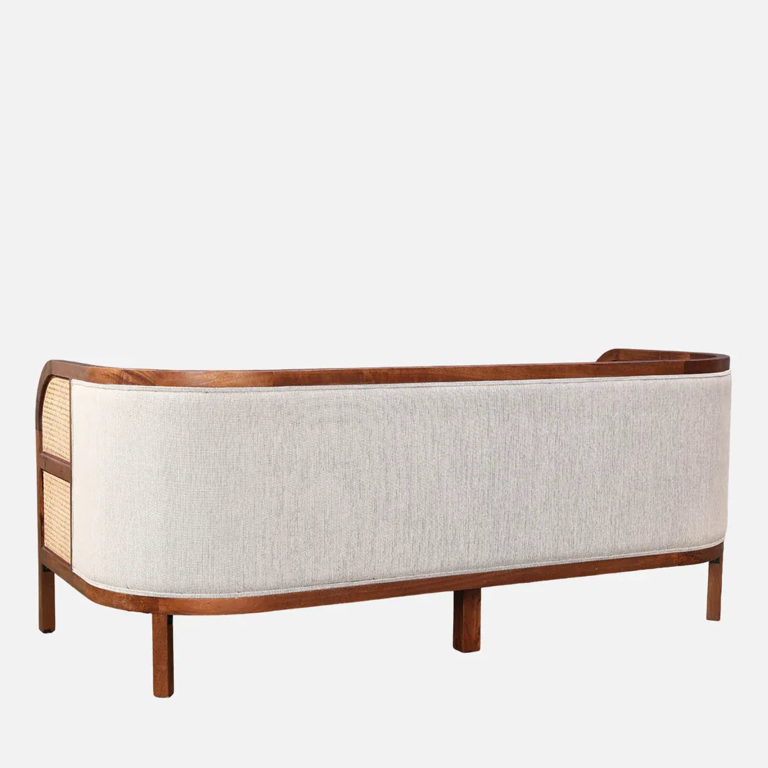 Siam Solidwood Three Seater Sofa in Beige Colour - HomeTown