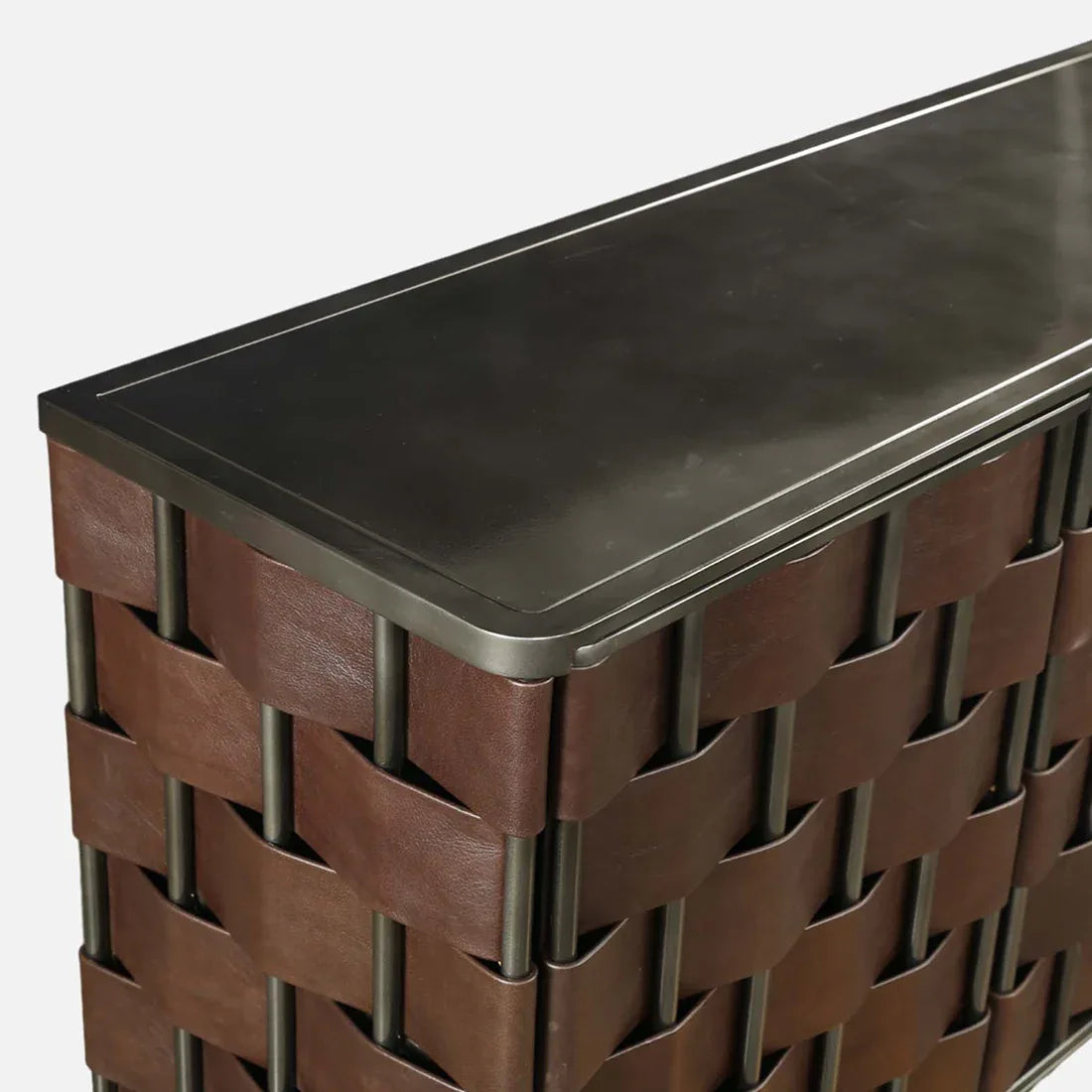 Theodore Metal Sideboard in Walnut Colour - HomeTown