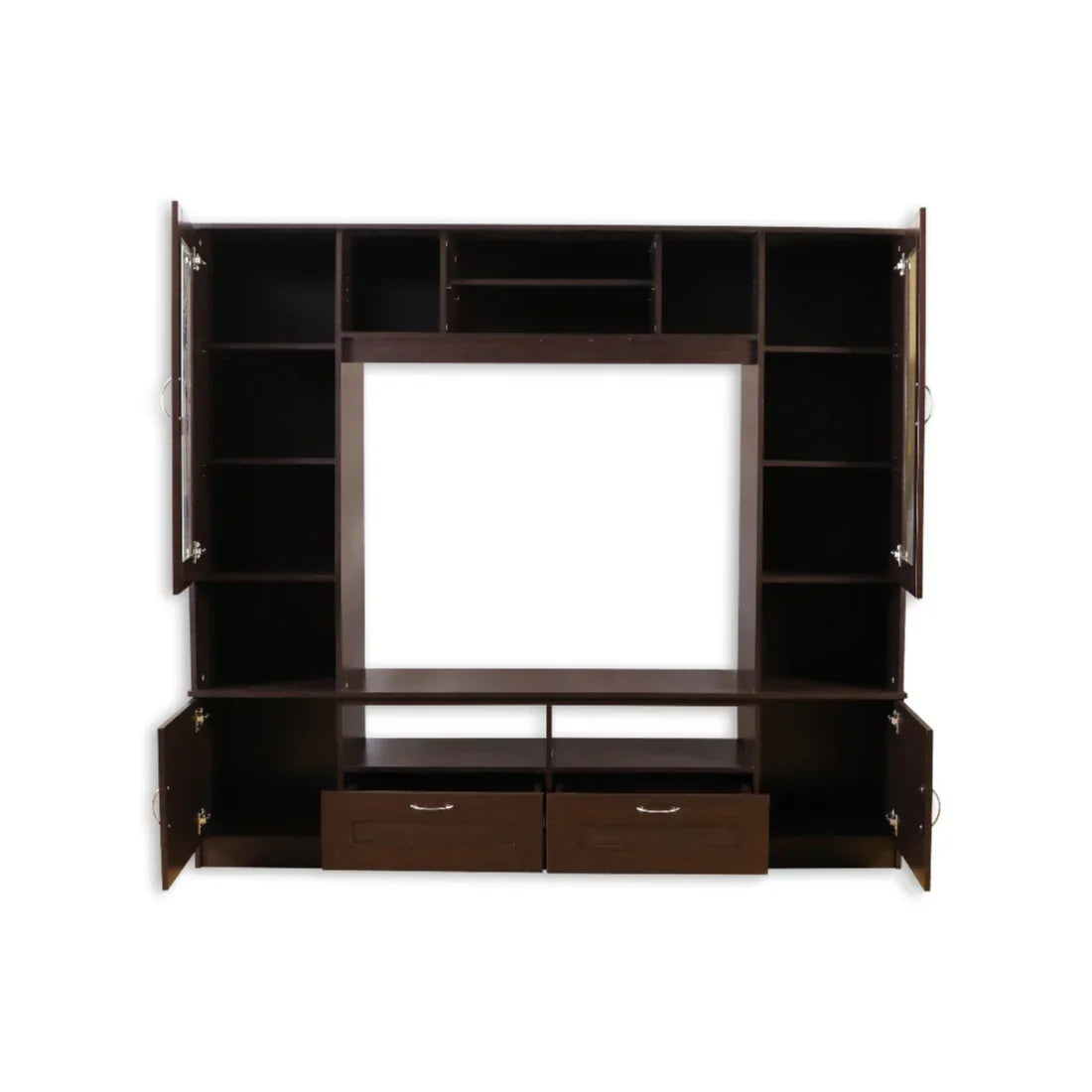 Missouri Engineered Wood Wall Unit in Dark Walnut Colour - HomeTown