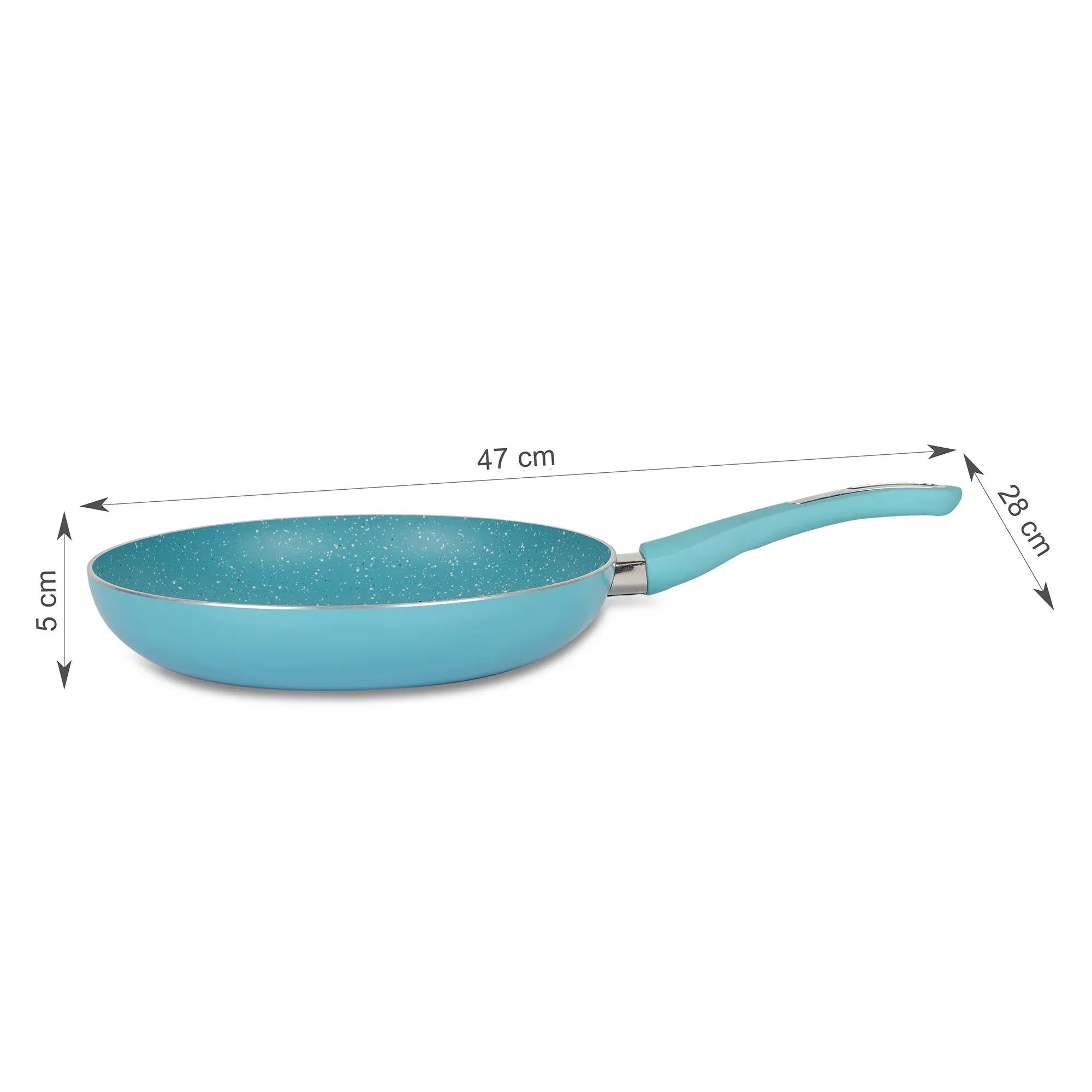 MasterCook+ 100% Virgin Aluminium Non-Stick Fry Pan 24cm in Teal Colour - HomeTown