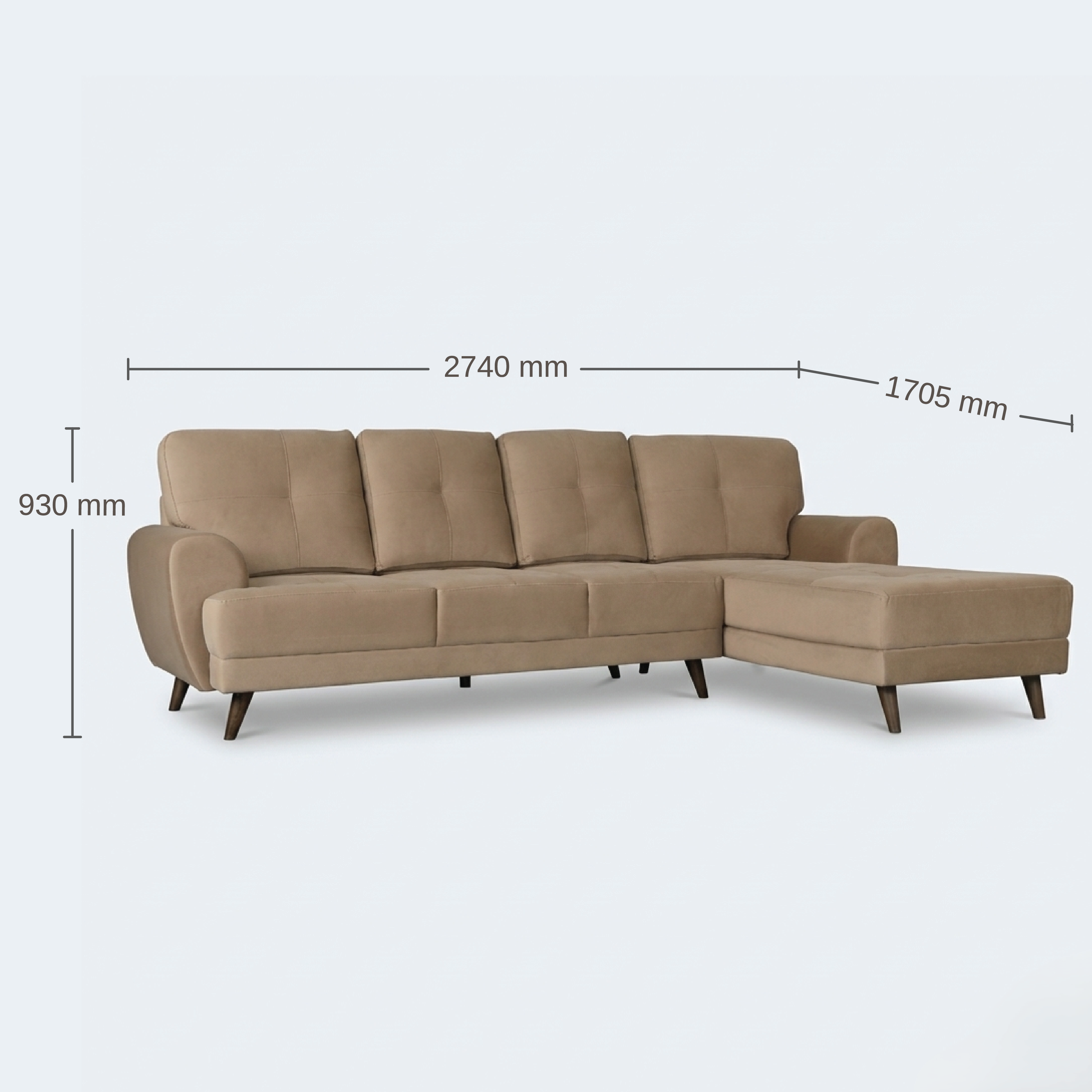 RIGA LYRA FAB LOUNGER LARGE BROWN LH