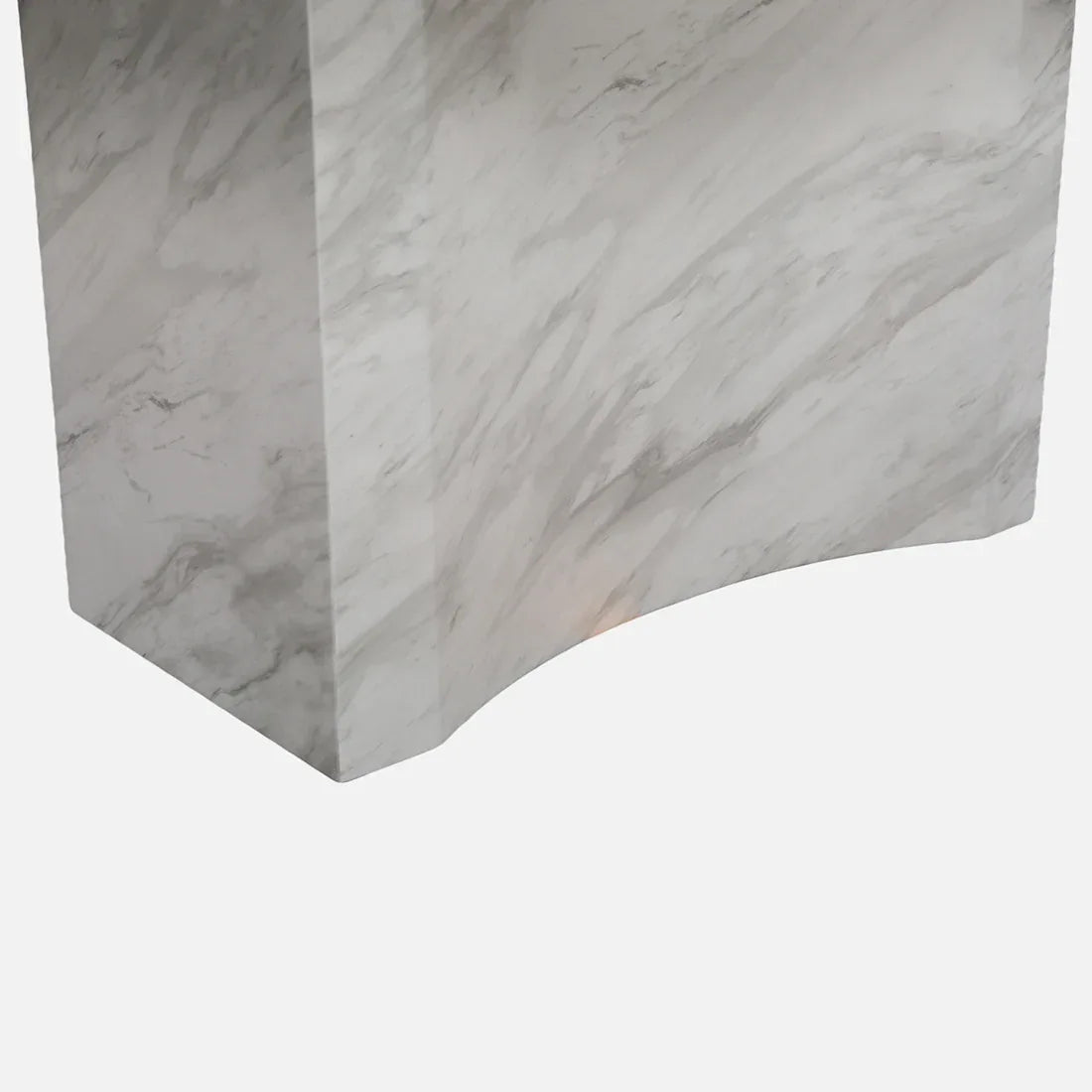 Garnet Marble Finish Six Seater Dining Table in White Colour - HomeTown