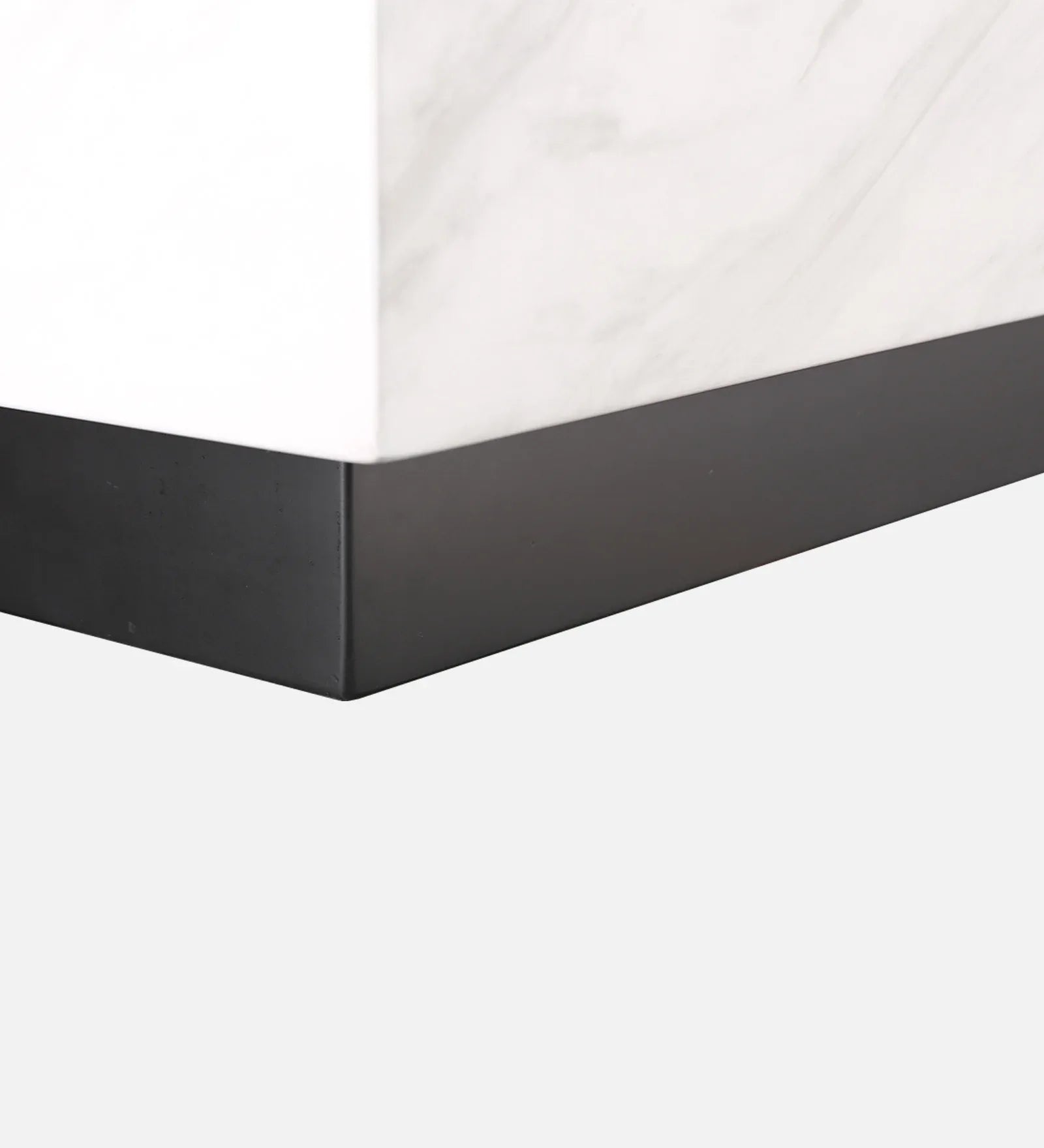 Garnet Marble Finish Center Table in White Colour - HomeTown