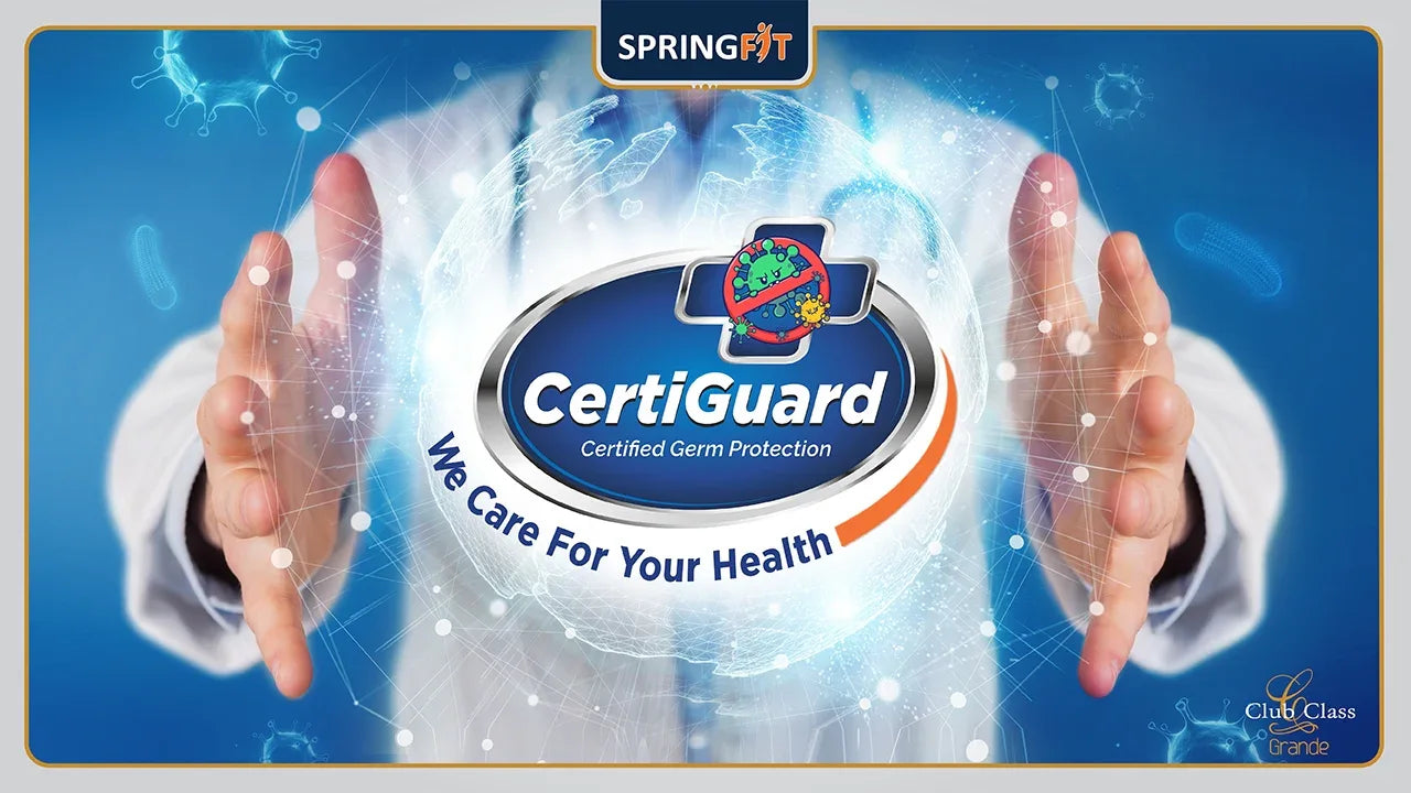 Club Class Grande Pocket Spring Single Mattress 78x36x8 Inch in White Colour - HomeTown