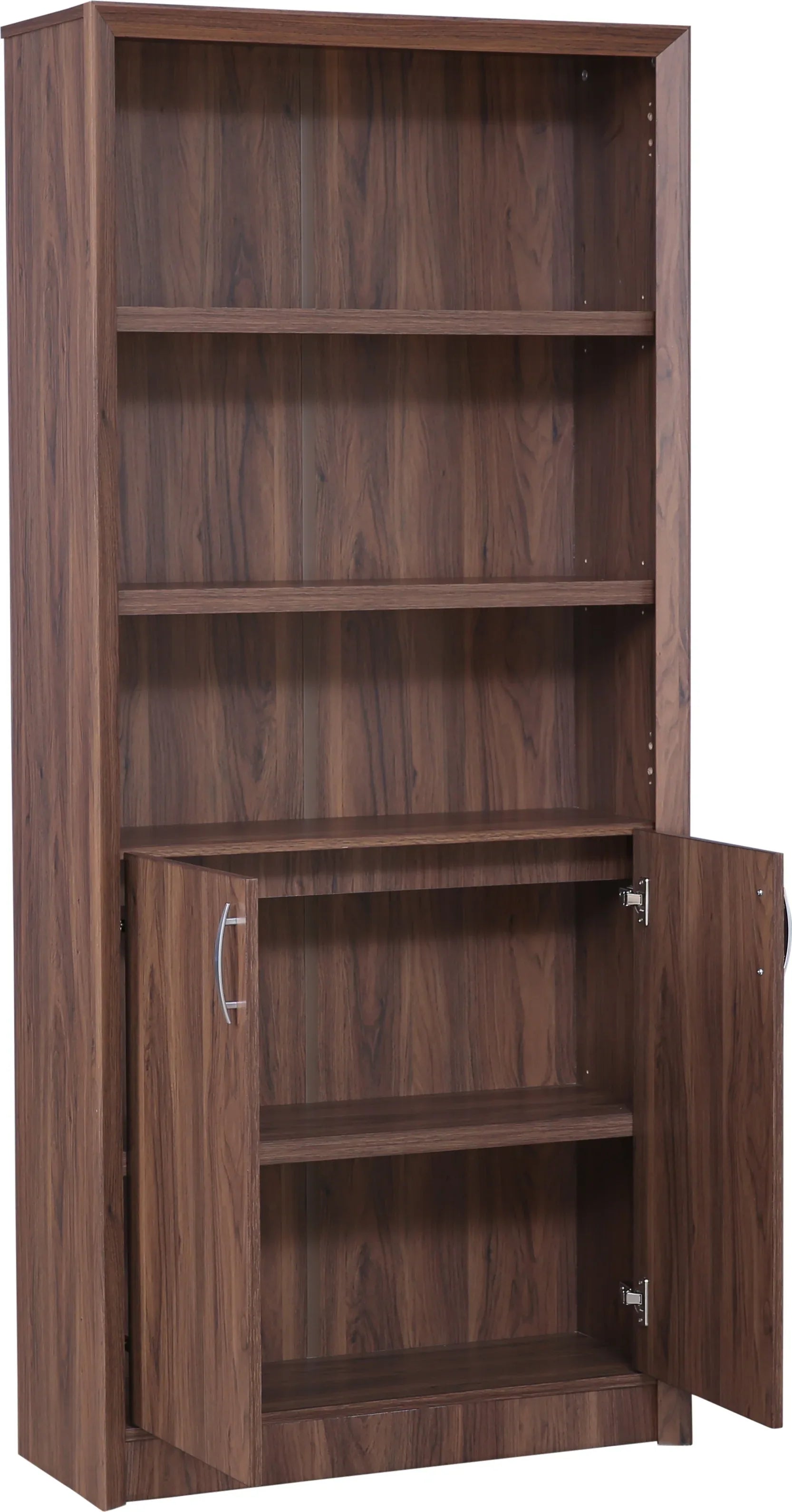 Stark Engineered Wood Open Book Case in Walnut Colour - HomeTown