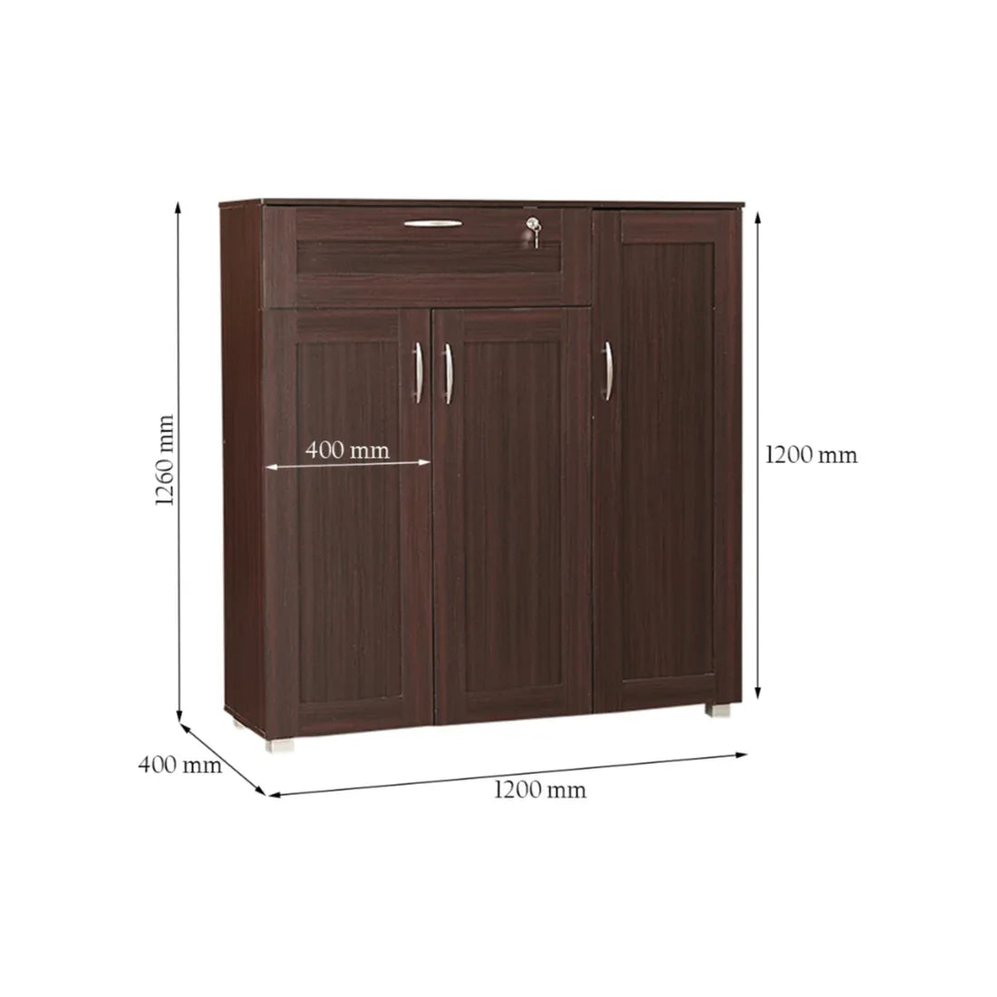 Morley Shoe Rack in Wenge Colour - HomeTown