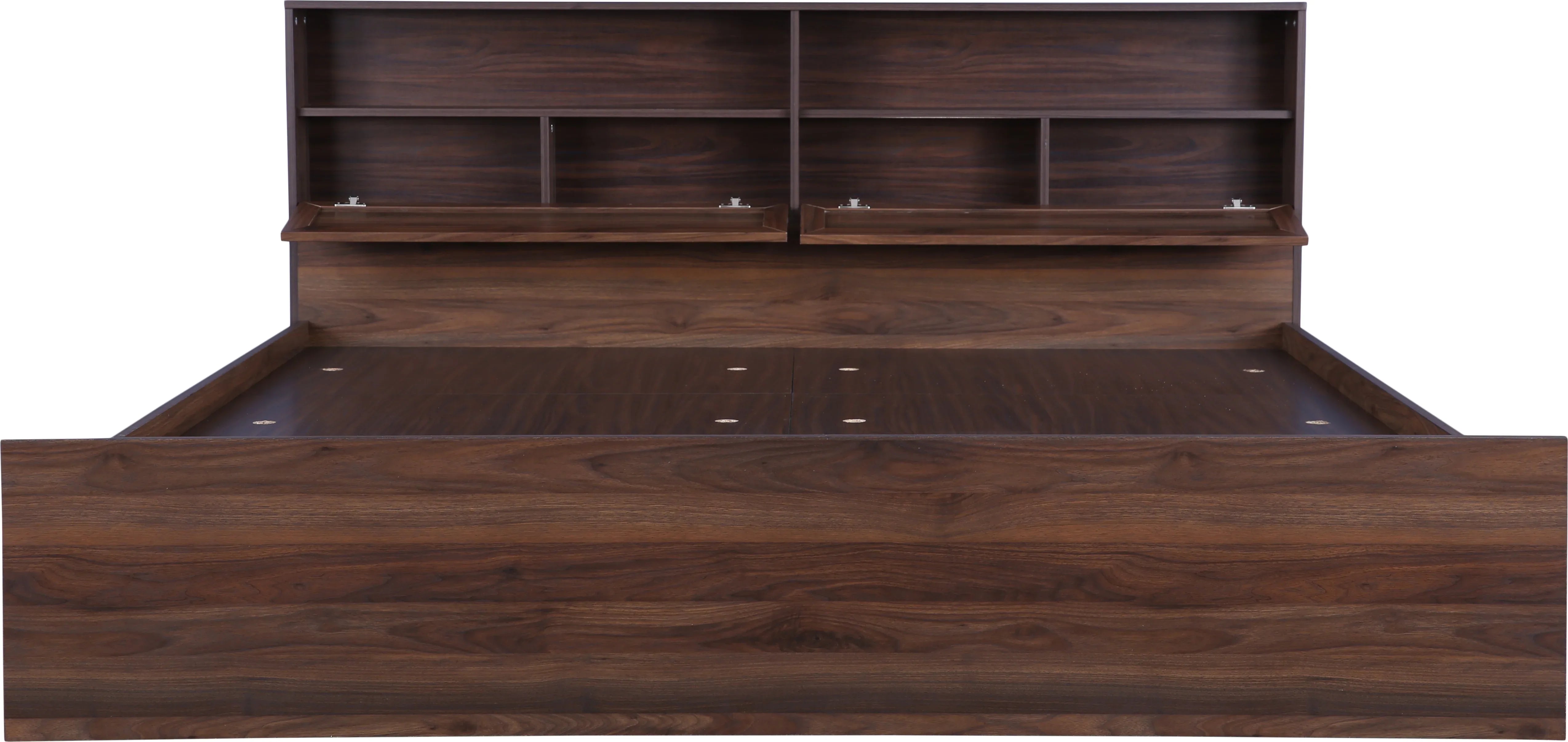 Alyssa Queen bed with Box storage in Wenge Colour - HomeTown