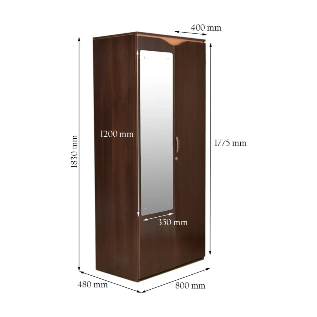 Swirl Two door Wardrobe - HomeTown