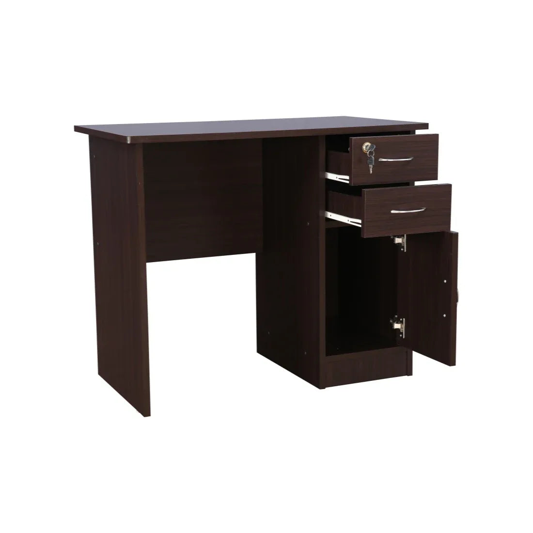 Simply Engineered Wood Study Table with 3 Drawer in Walnut Colour - HomeTown