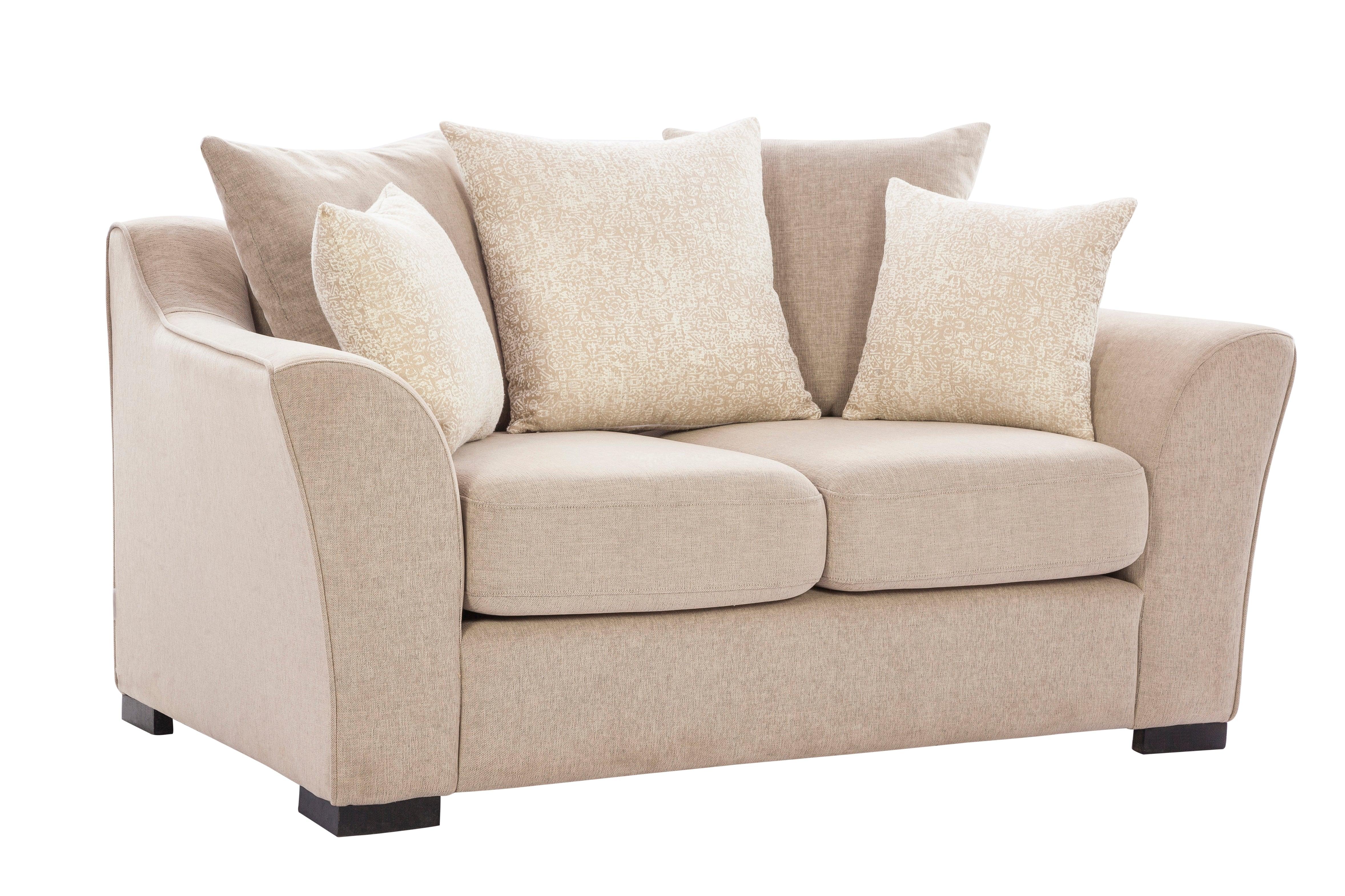Perth Fabric Three + Two Seater Sofa in Beige Colour - HomeTown