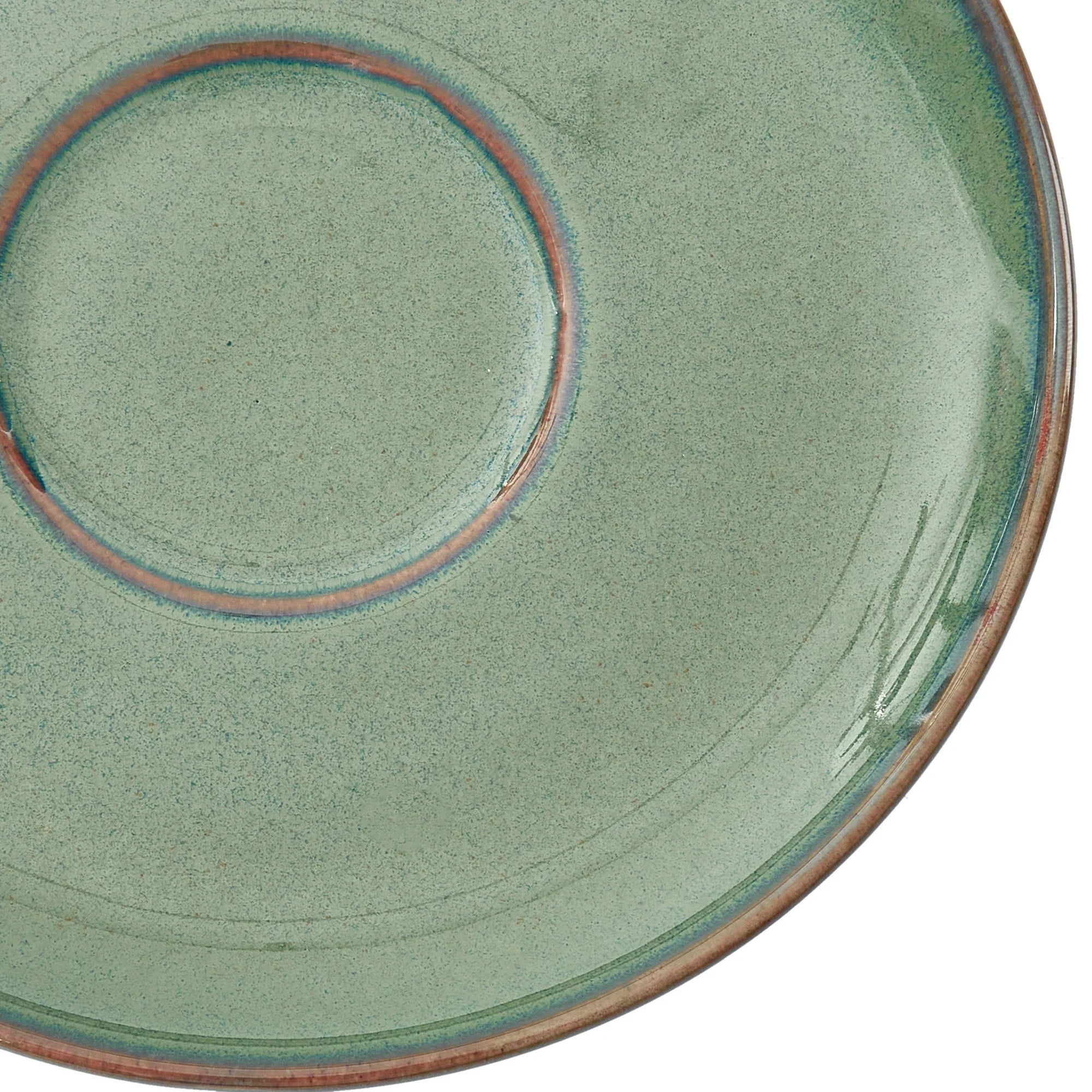 Hygge Studio Pottery Stoneware Cup & Saucer Set of 4 in Sage Green Colour - HomeTown
