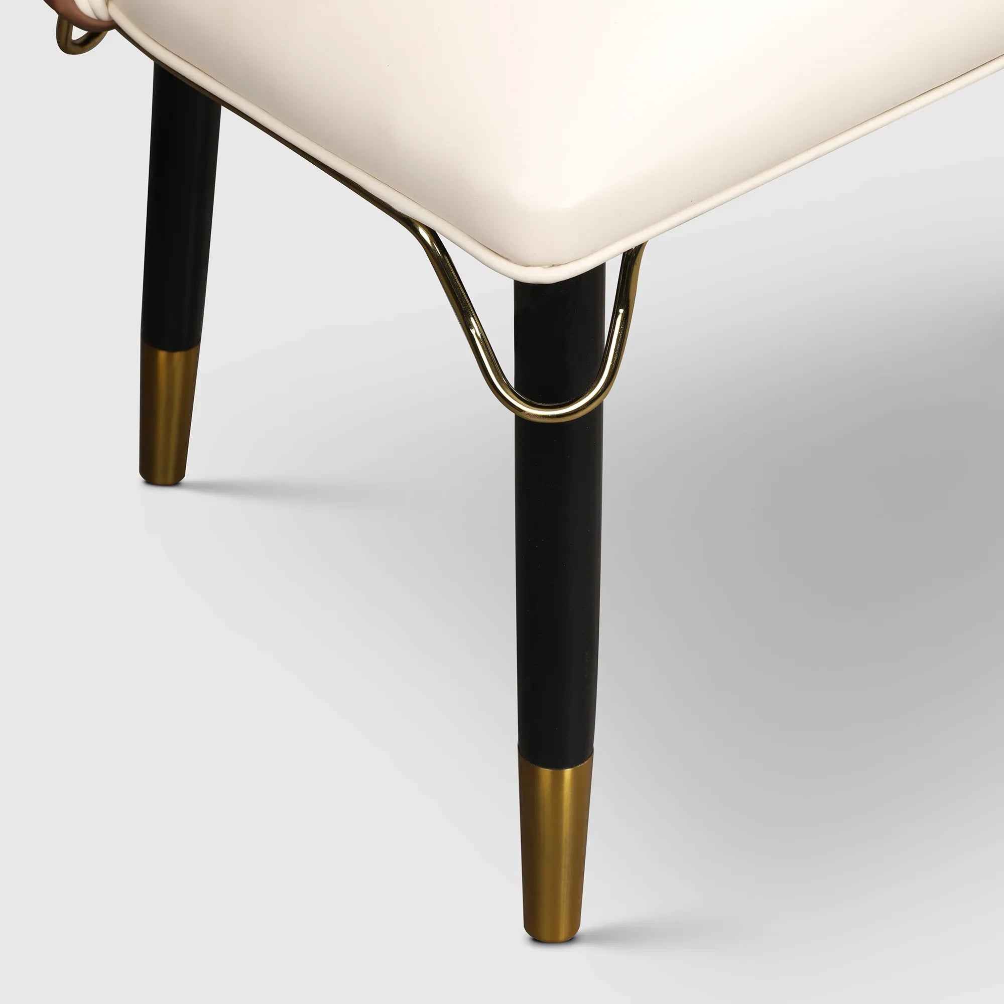 Henry Solidwood Dining Chair (Set of 2) in Beige & Gold Colour - HomeTown