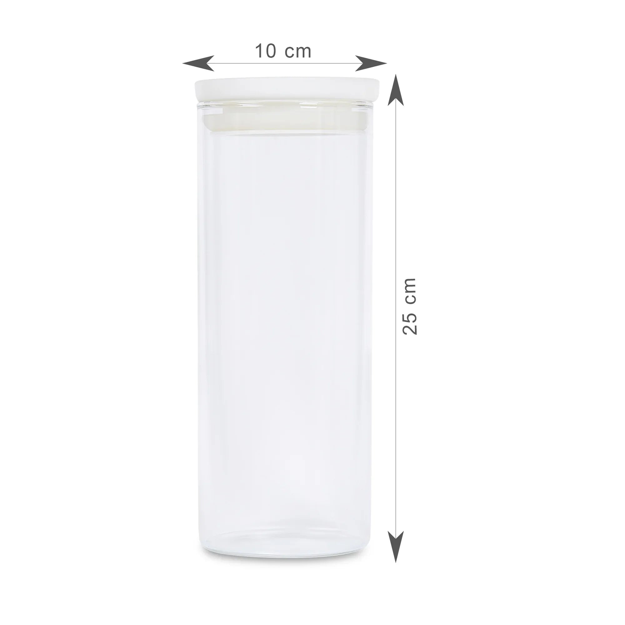 Fiesta Borosilicate Glass Pantry Storage Jar Set of 5 in Clear Colour - HomeTown