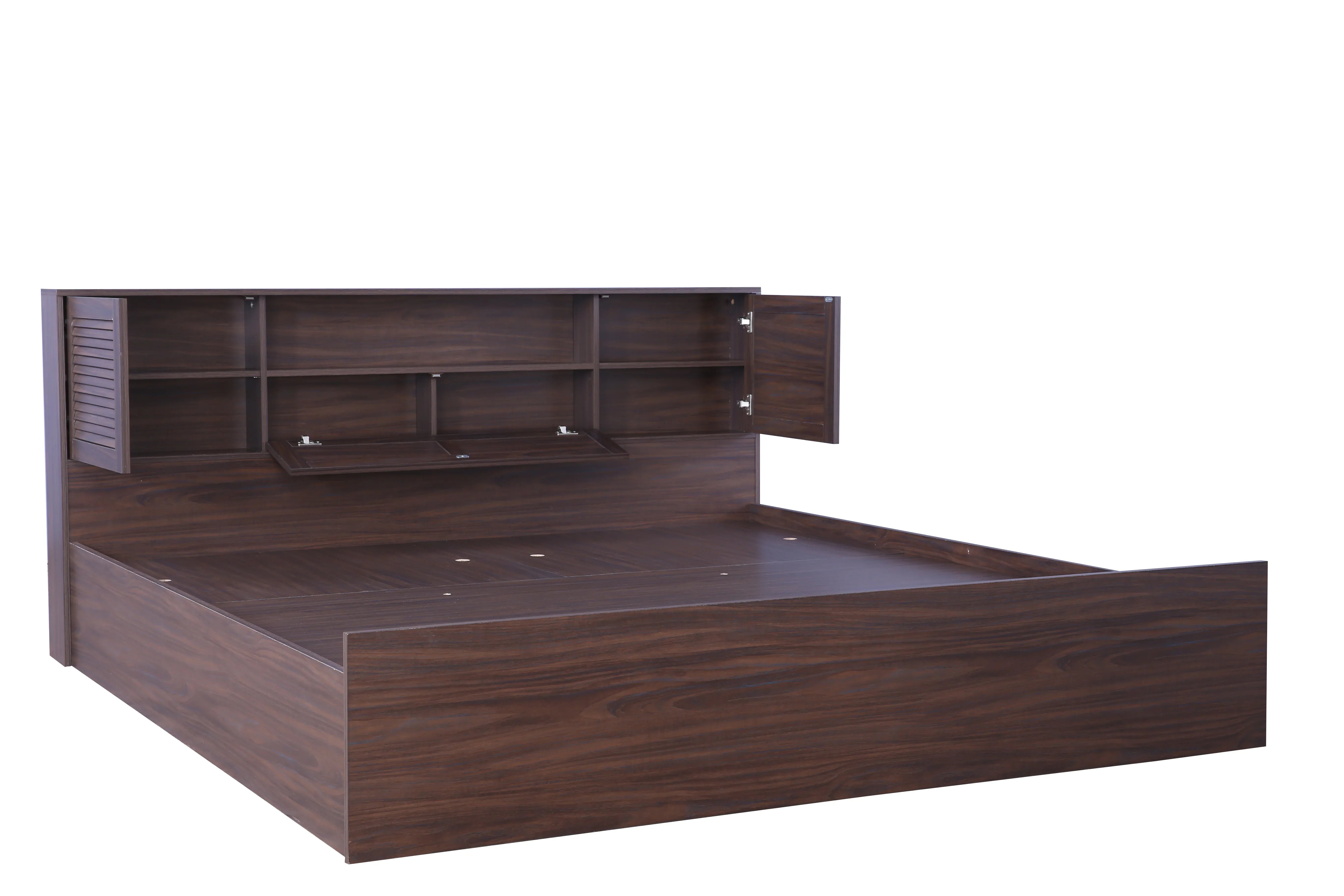 Bolton King Bed with Hydraulic storage in Walnut Colour - HomeTown
