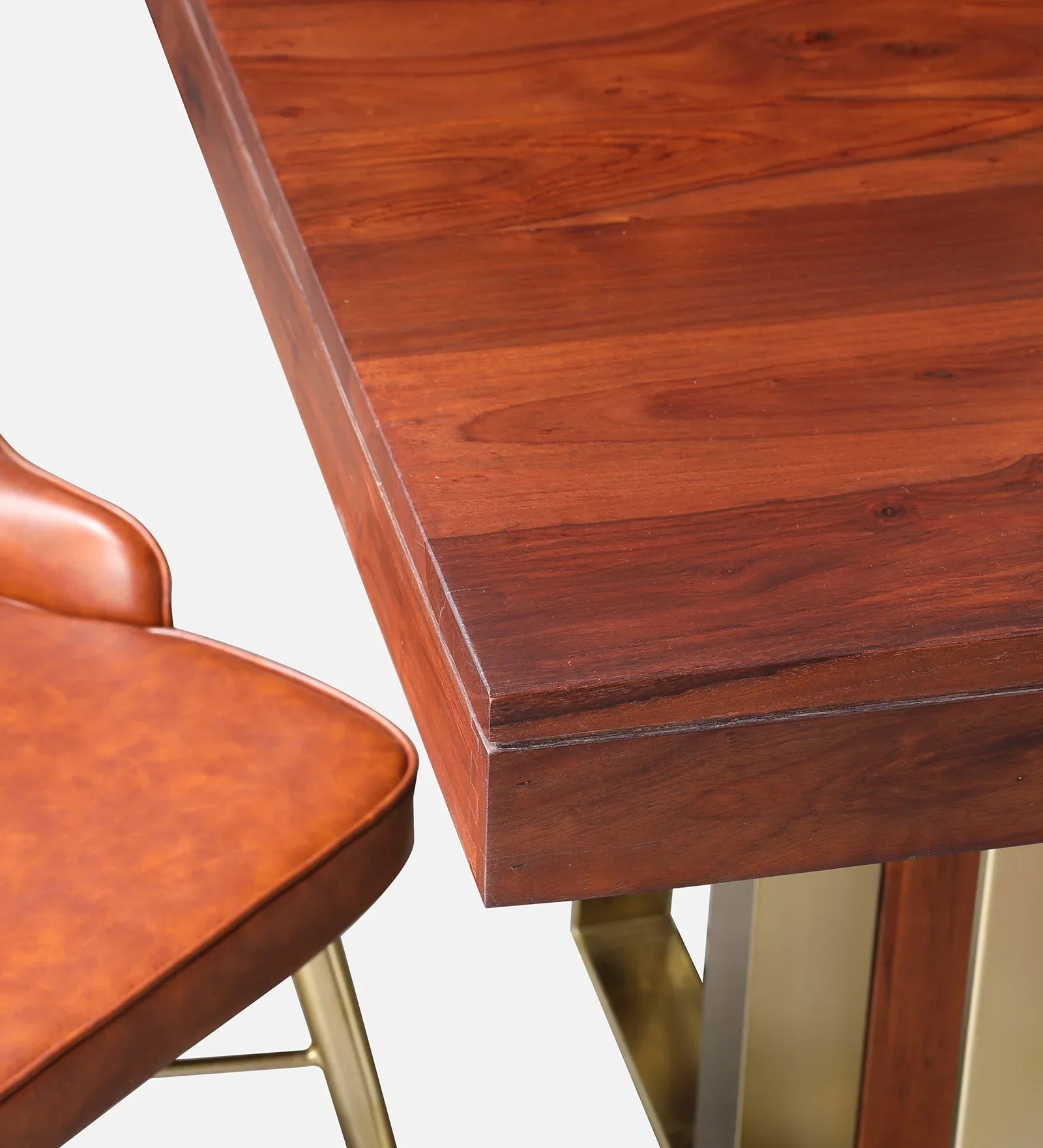 Marvis Sheesham Wood(Rosewood) Six Seater Dining Set in Walnut Colour - HomeTown