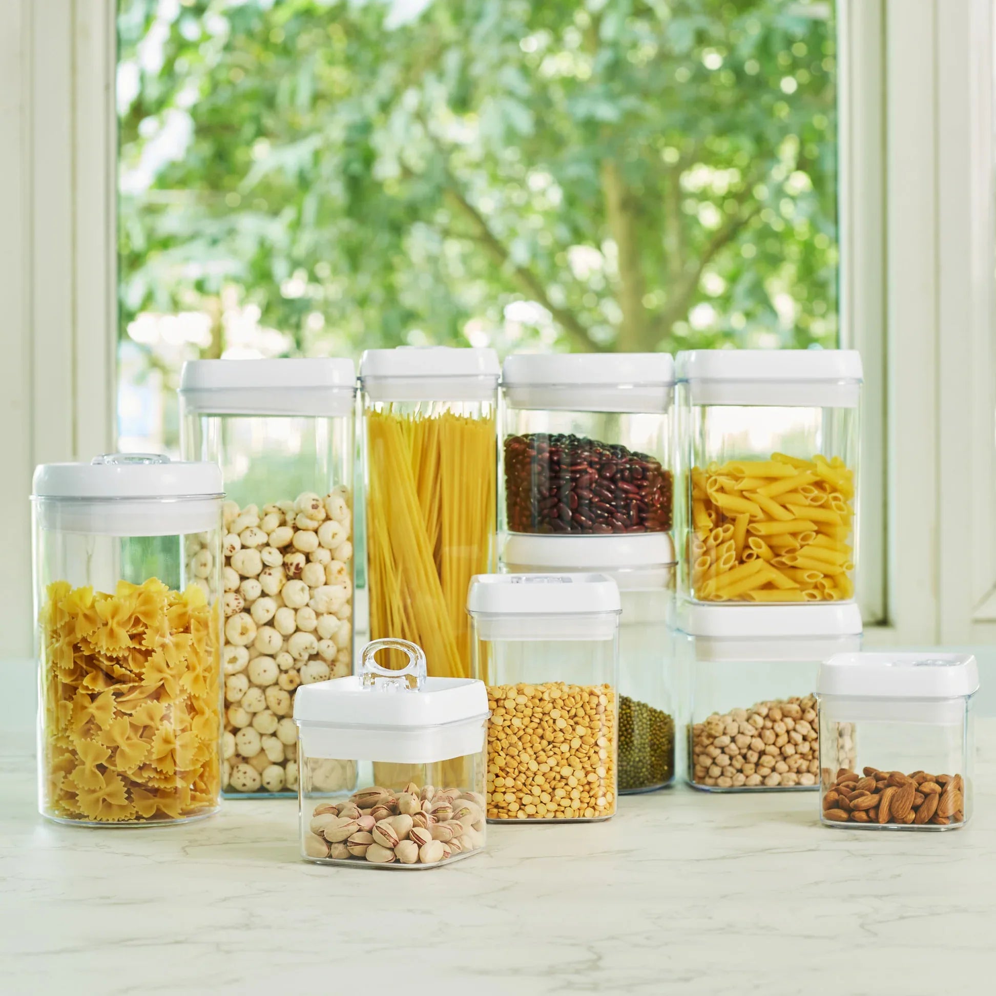 Robusto BPA Free Easy Lock Square Container 1700ml in Transparent & White Colour - HomeTown