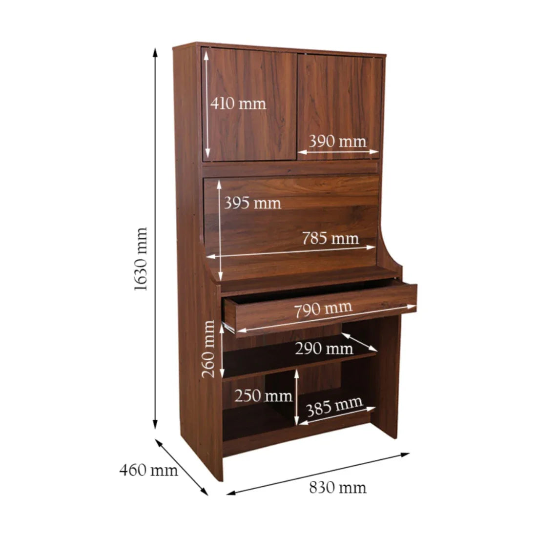 Flicker Study Table in Wenge Colour - HomeTown