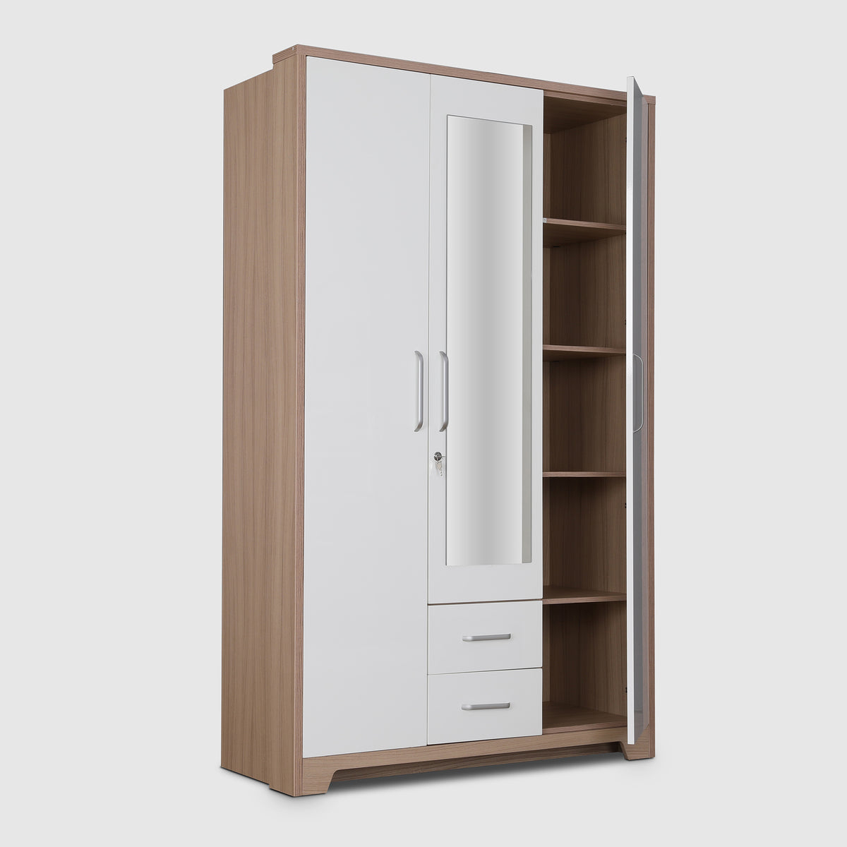Ambra  Three Door Wardrobe in Oak Colour