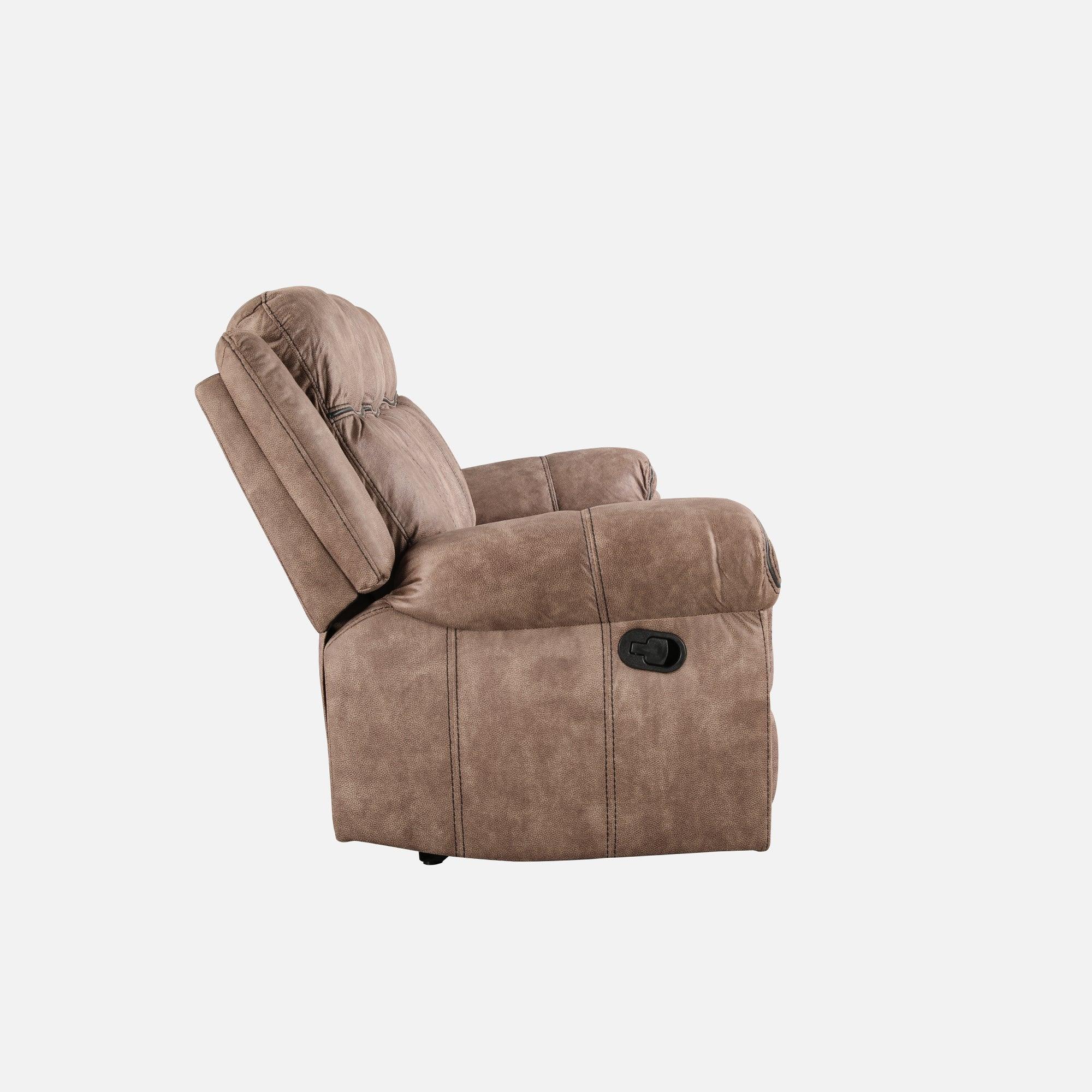 Enfield Fabric 3 Seater Recliner in Grey Colour - HomeTown