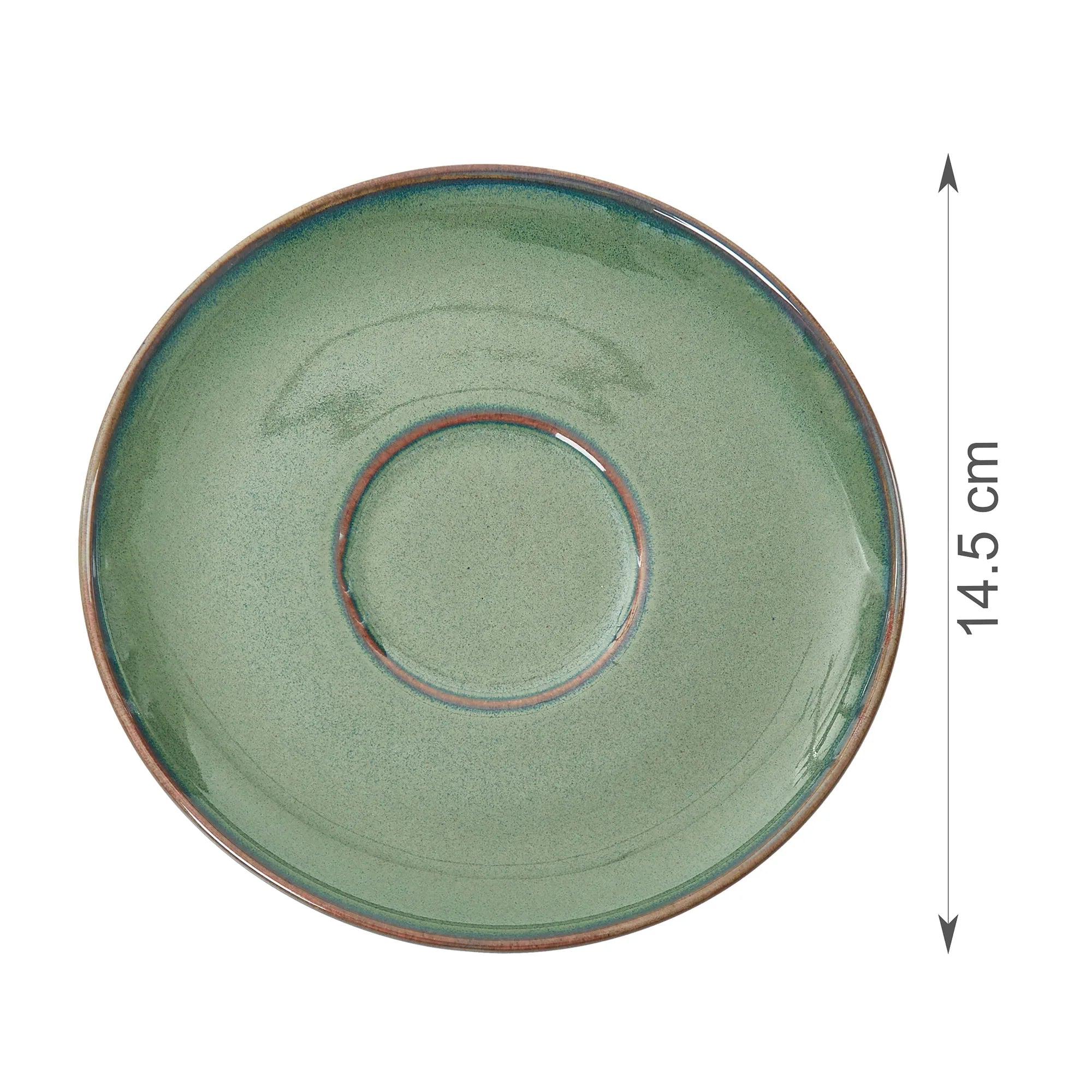 Hygge Studio Pottery Stoneware Cup & Saucer Set of 4 in Sage Green Colour - HomeTown