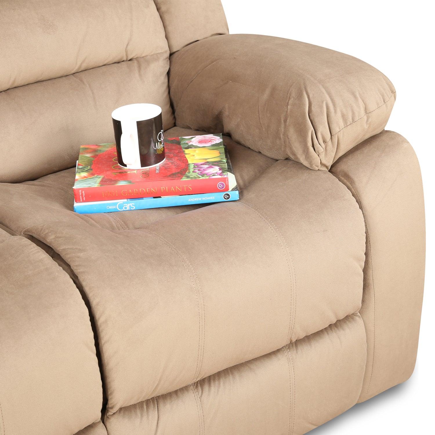 Bradford Fabric Two Seater Sofa in Beige Colour - HomeTown