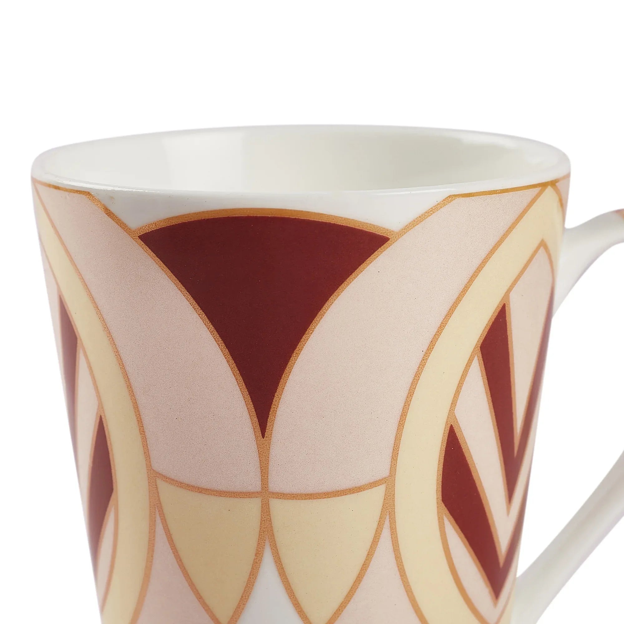 Sapphire Bone China Coffee Mug Set of 4 in Peach Colour - HomeTown
