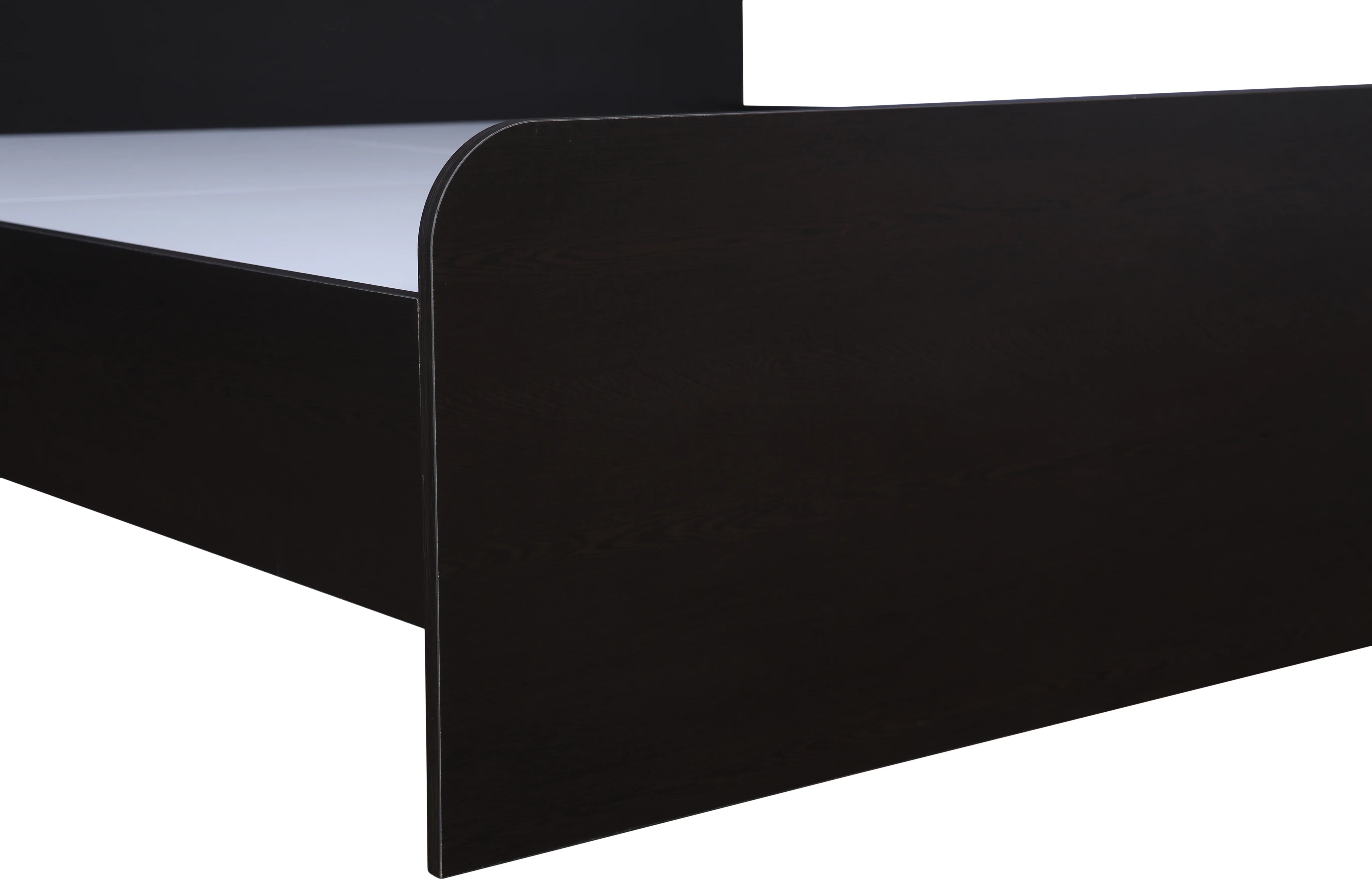 Swirl Queen bed without storage in Dark Oak Colour - HomeTown