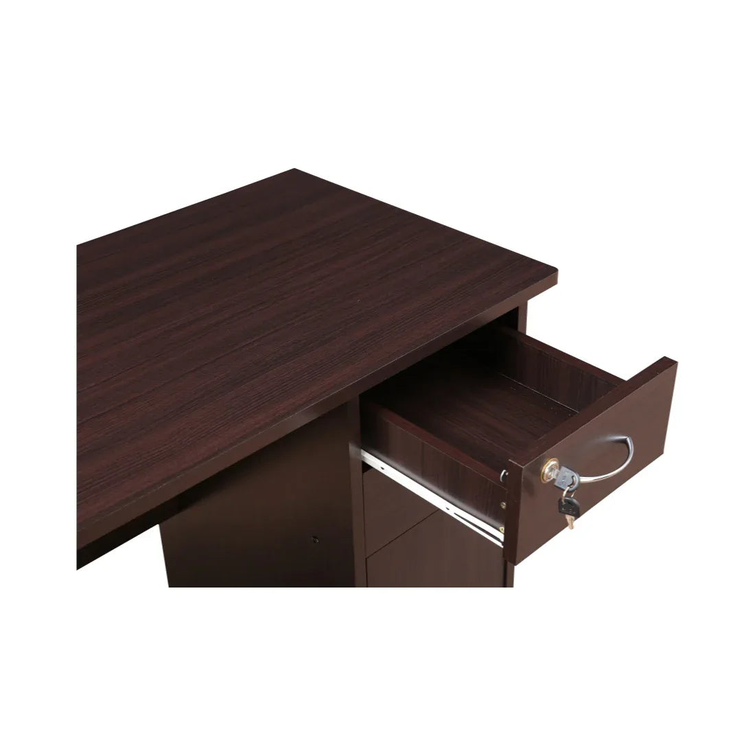 Simply Engineered Wood Study Table with 3 Drawer in Walnut Colour - HomeTown