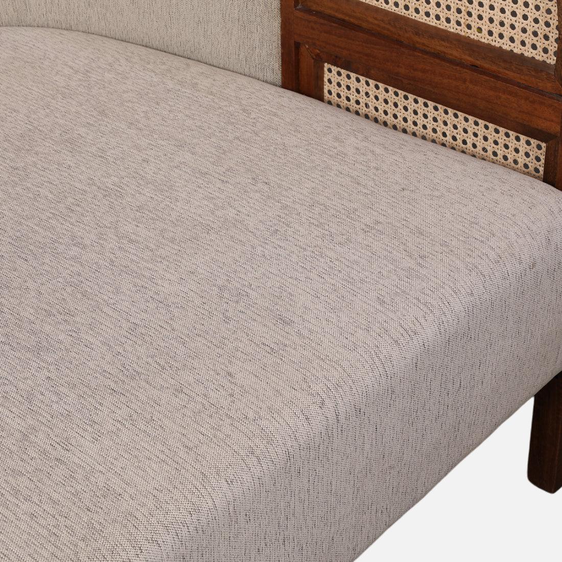 Siam Solidwood Two Seater Sofa in Beige Colour - HomeTown