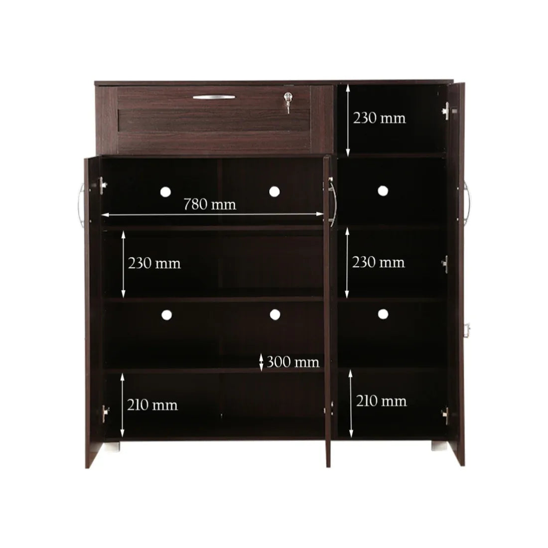Morley Shoe Rack in Wenge Colour - HomeTown