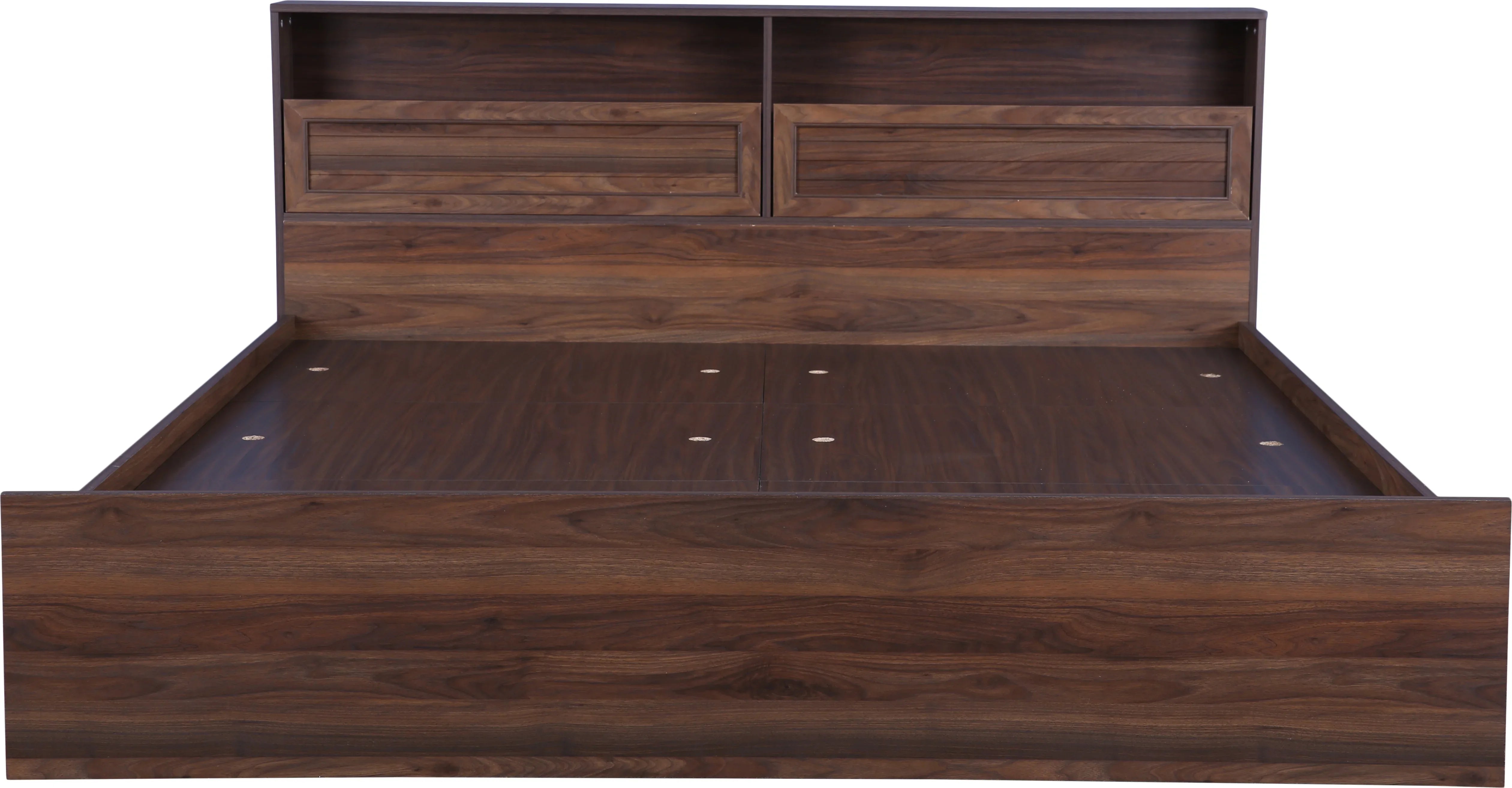 Alyssa Queen bed with Box storage in Wenge Colour - HomeTown