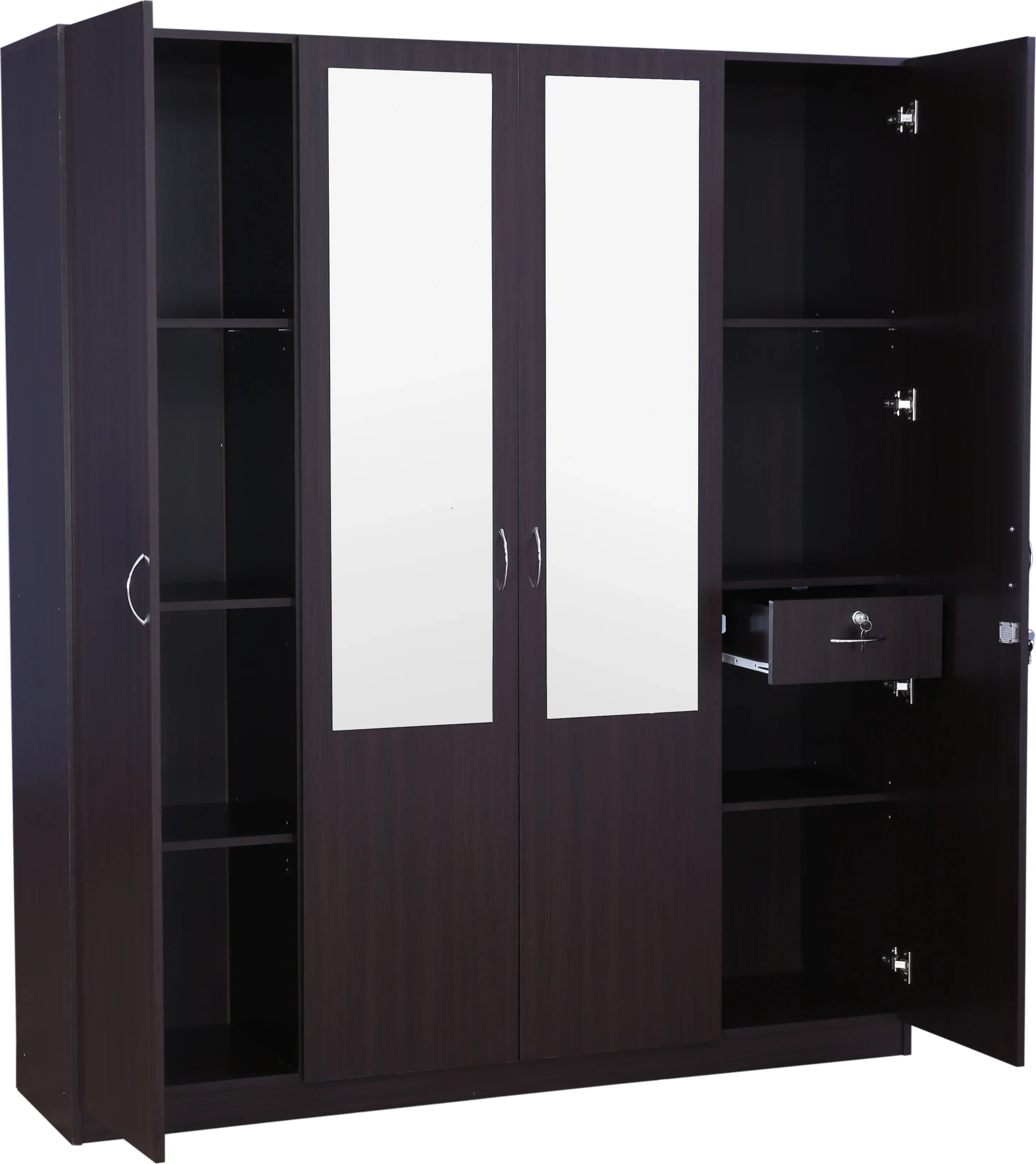 Allen 4 door wardrobe in Walnut Colour - HomeTown