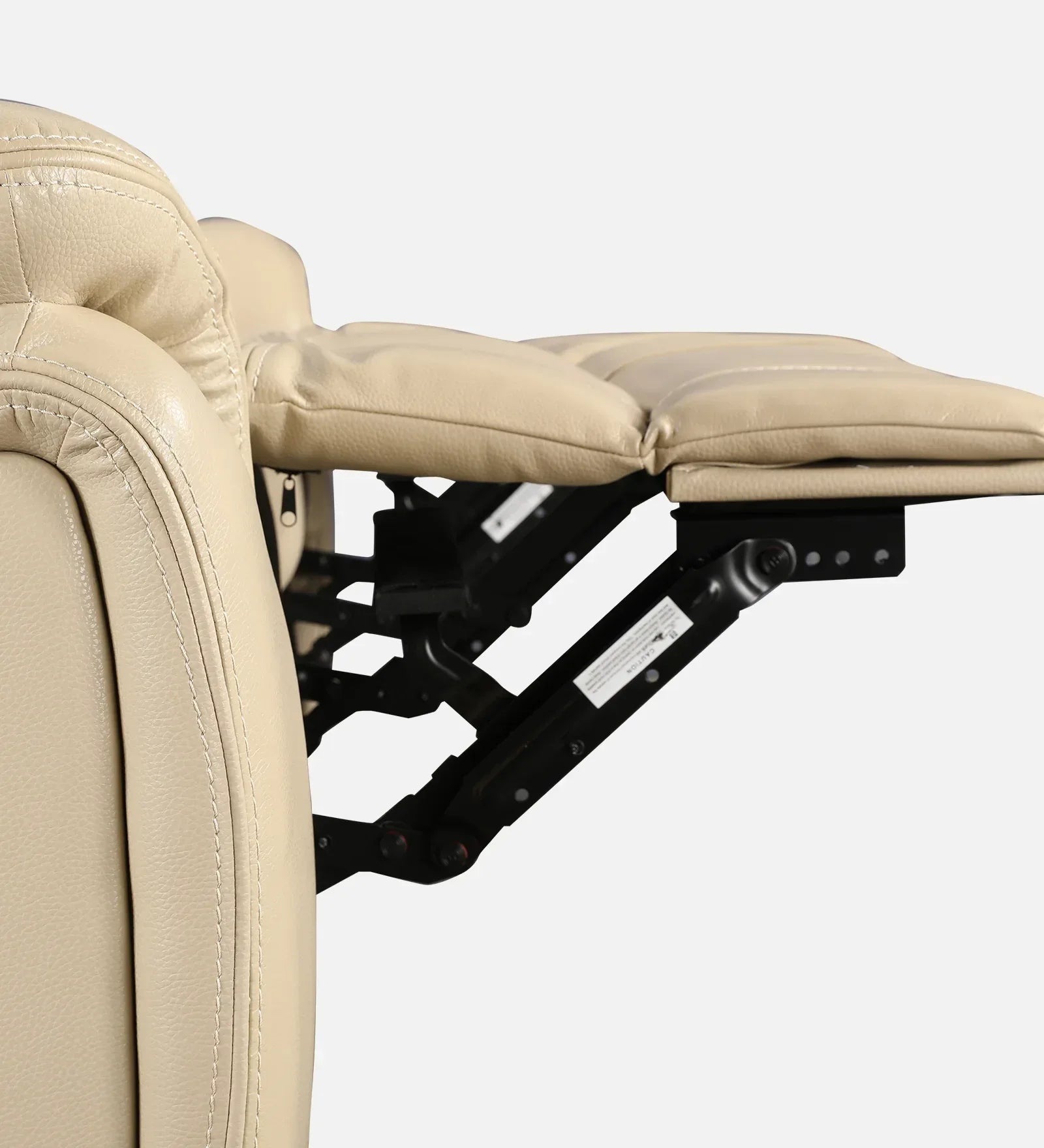 Murray Half Leather Recliner In Beige Colour - HomeTown