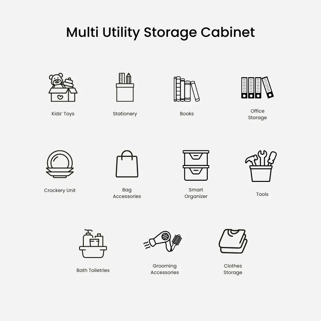 Albert Engineered Wood 4 Tier Cabinet in Oak Colour