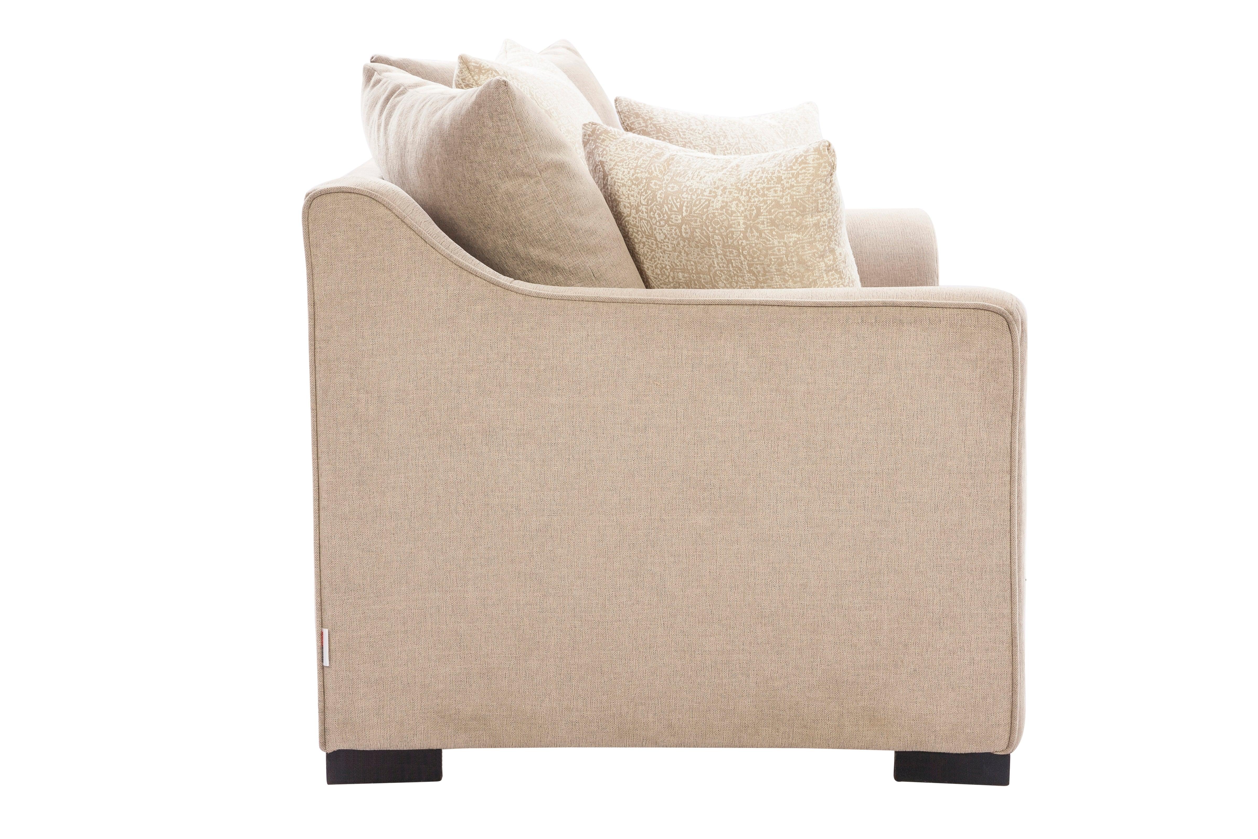 Perth Fabric Three + Two Seater Sofa in Beige Colour - HomeTown