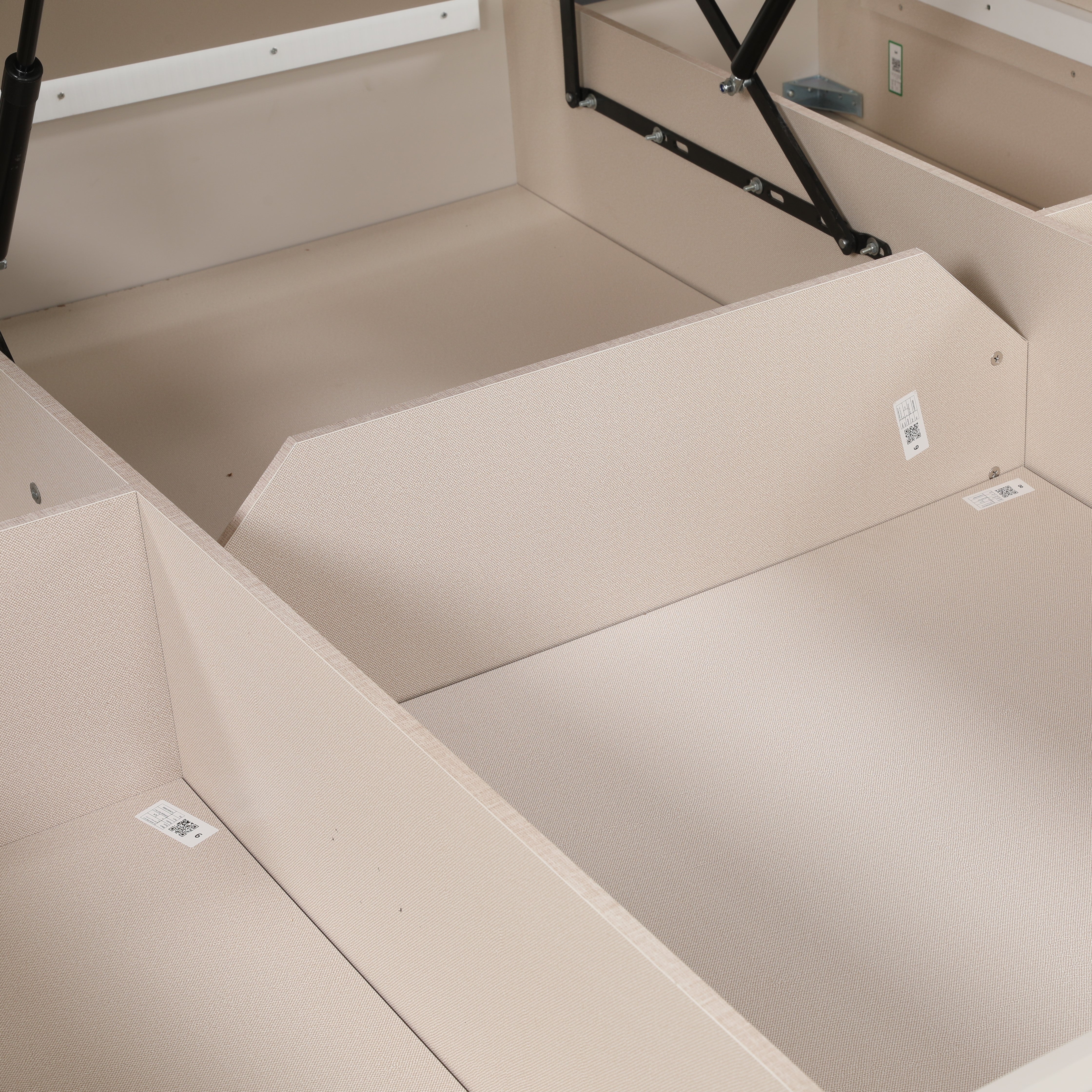 Aurora King Bed with Full Hydraulic Storage Pumicgrey