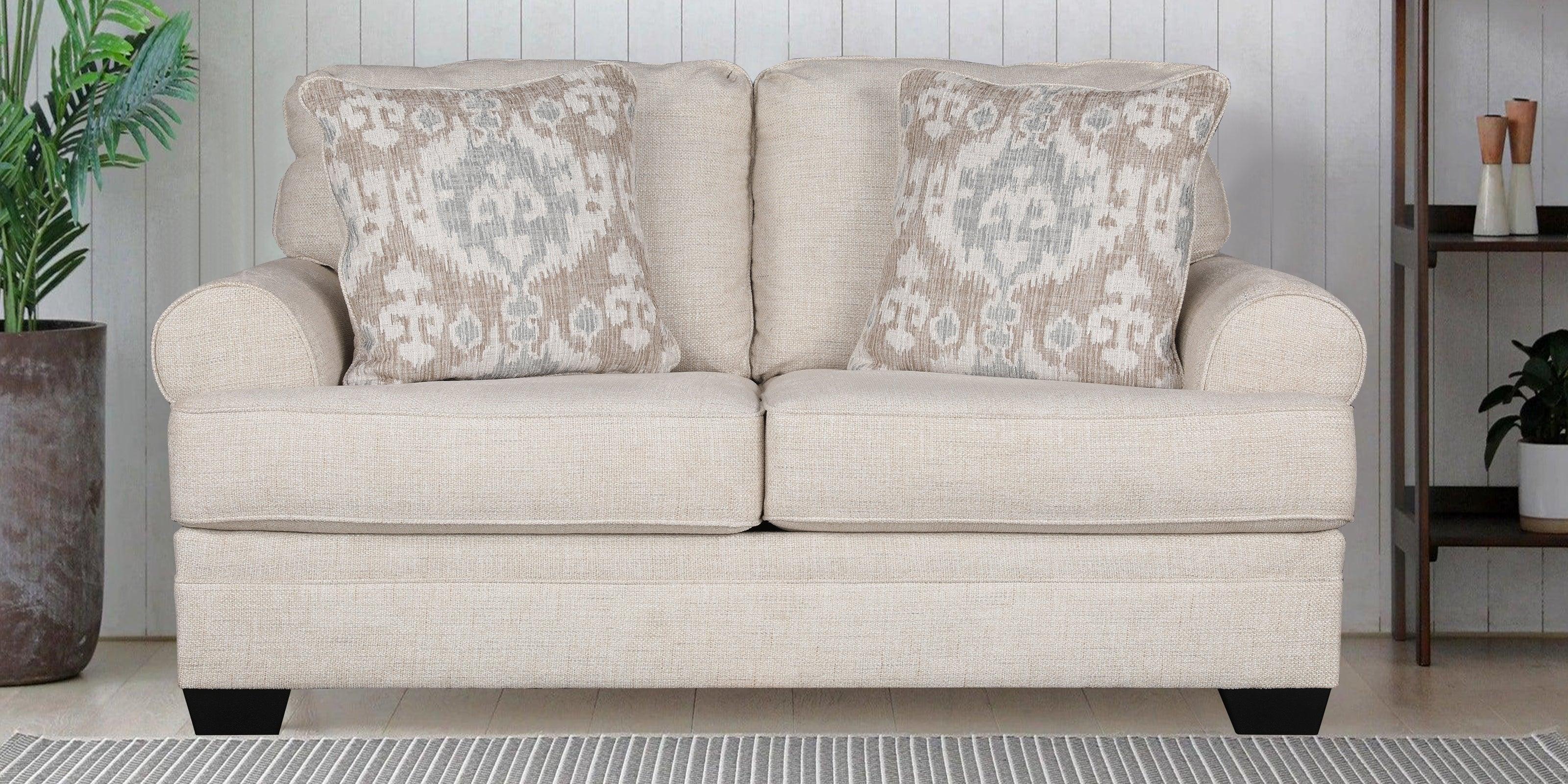 Thames Fabric Two Seater Sofa in Beige Colour - HomeTown
