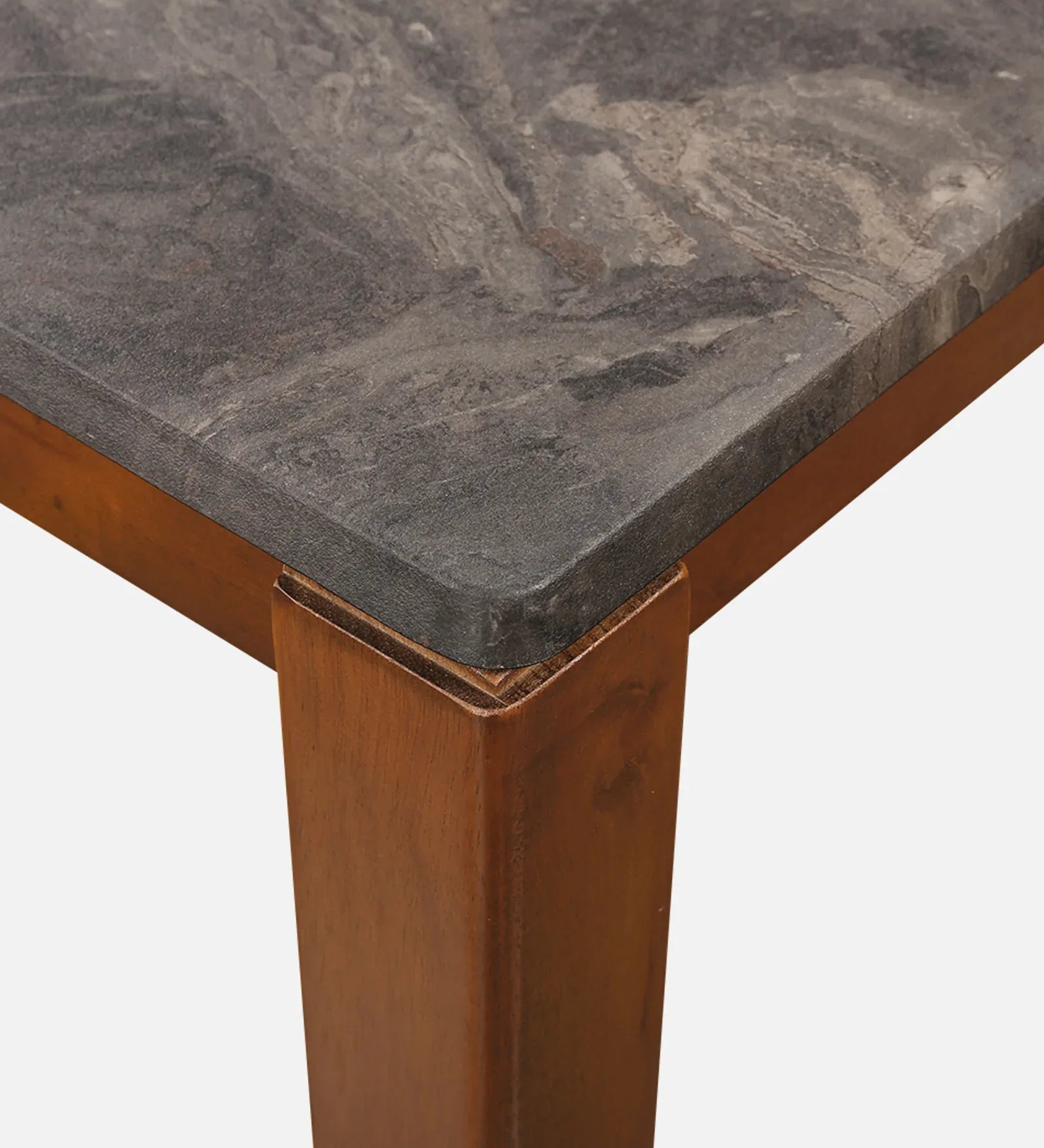 Quest Marble Top Six Seater Dining Set With Bench in Walnut Colour - HomeTown
