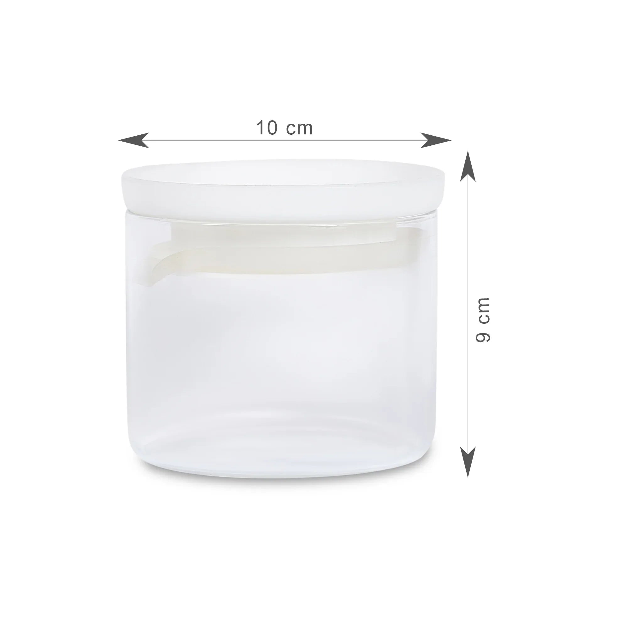 Fiesta Borosilicate Glass Pantry Storage Jar Set of 5 in Clear Colour - HomeTown