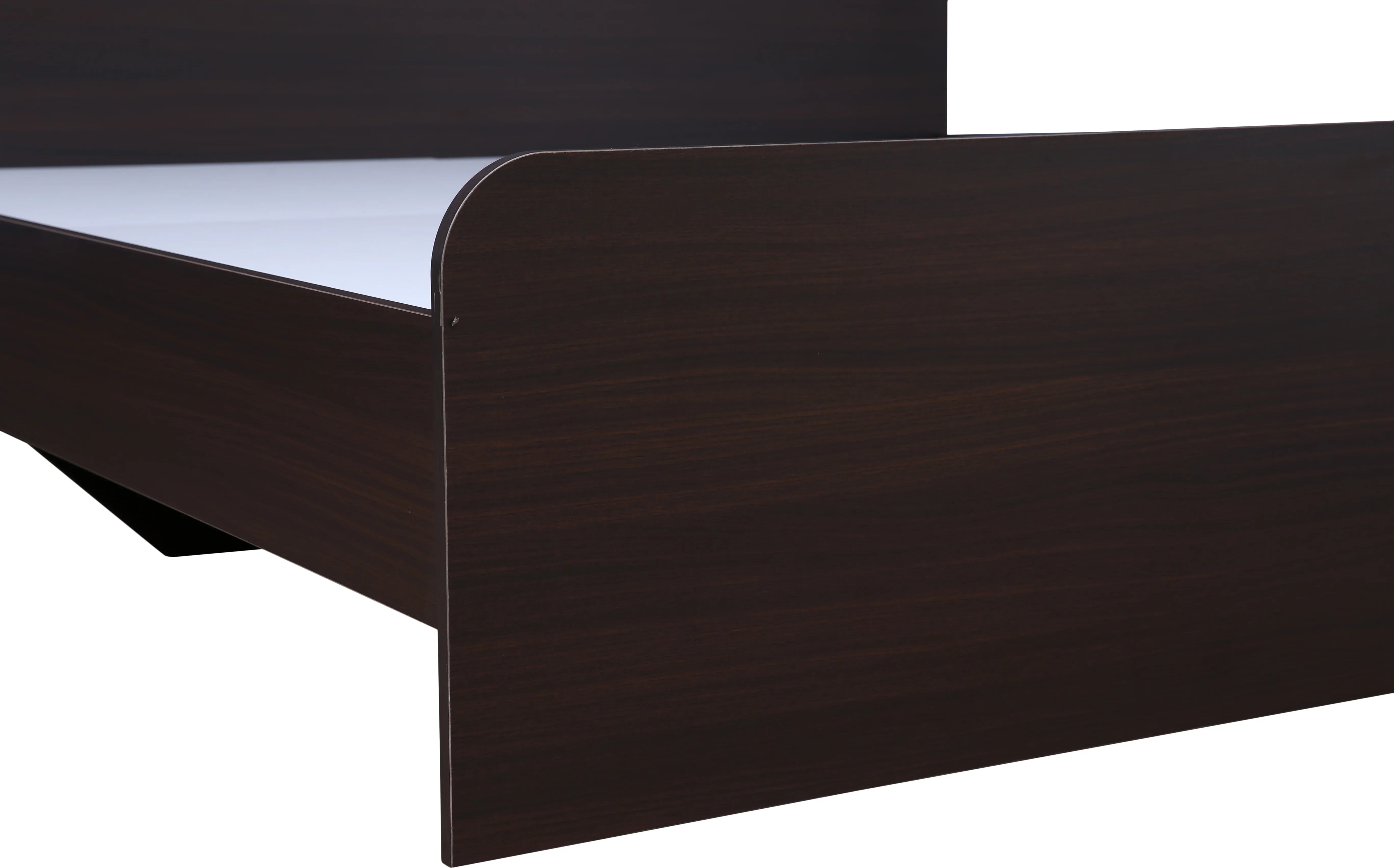 Swirl King Bed without storage in Dark Oak Colour - HomeTown