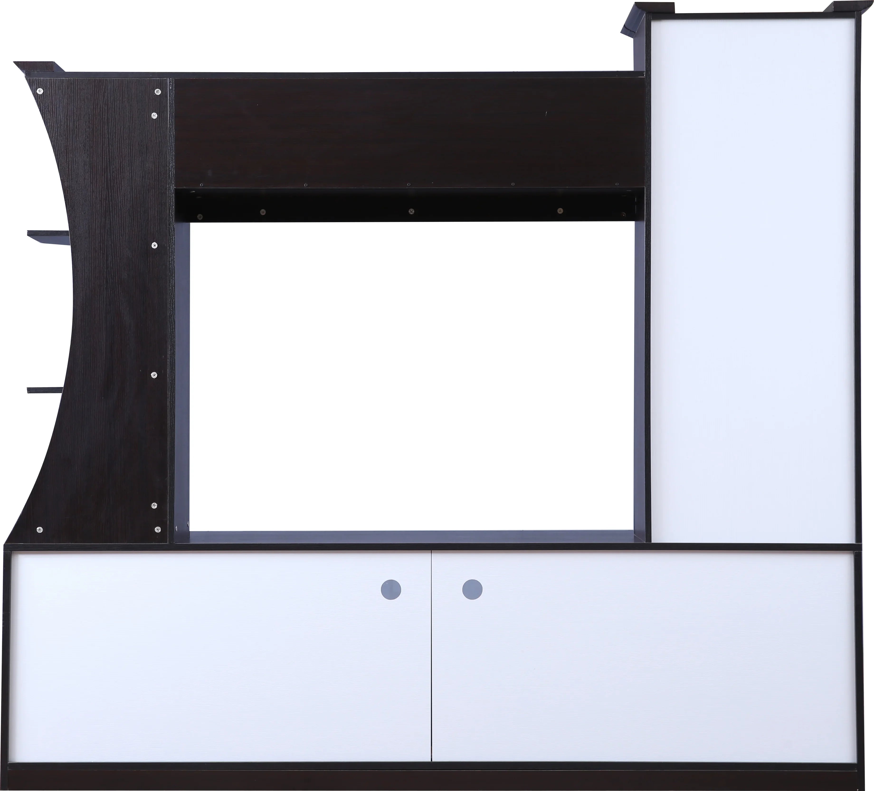 Mandrin Engineered Wood Wall Unit in Wenge Colour - HomeTown