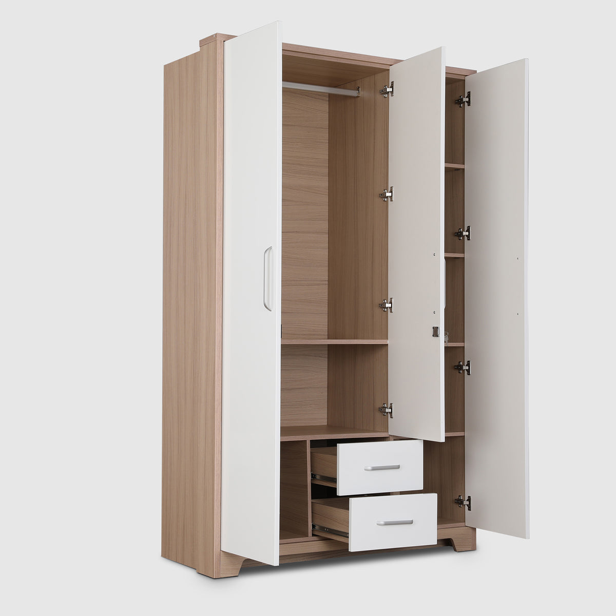 Ambra  Three Door Wardrobe in Oak Colour