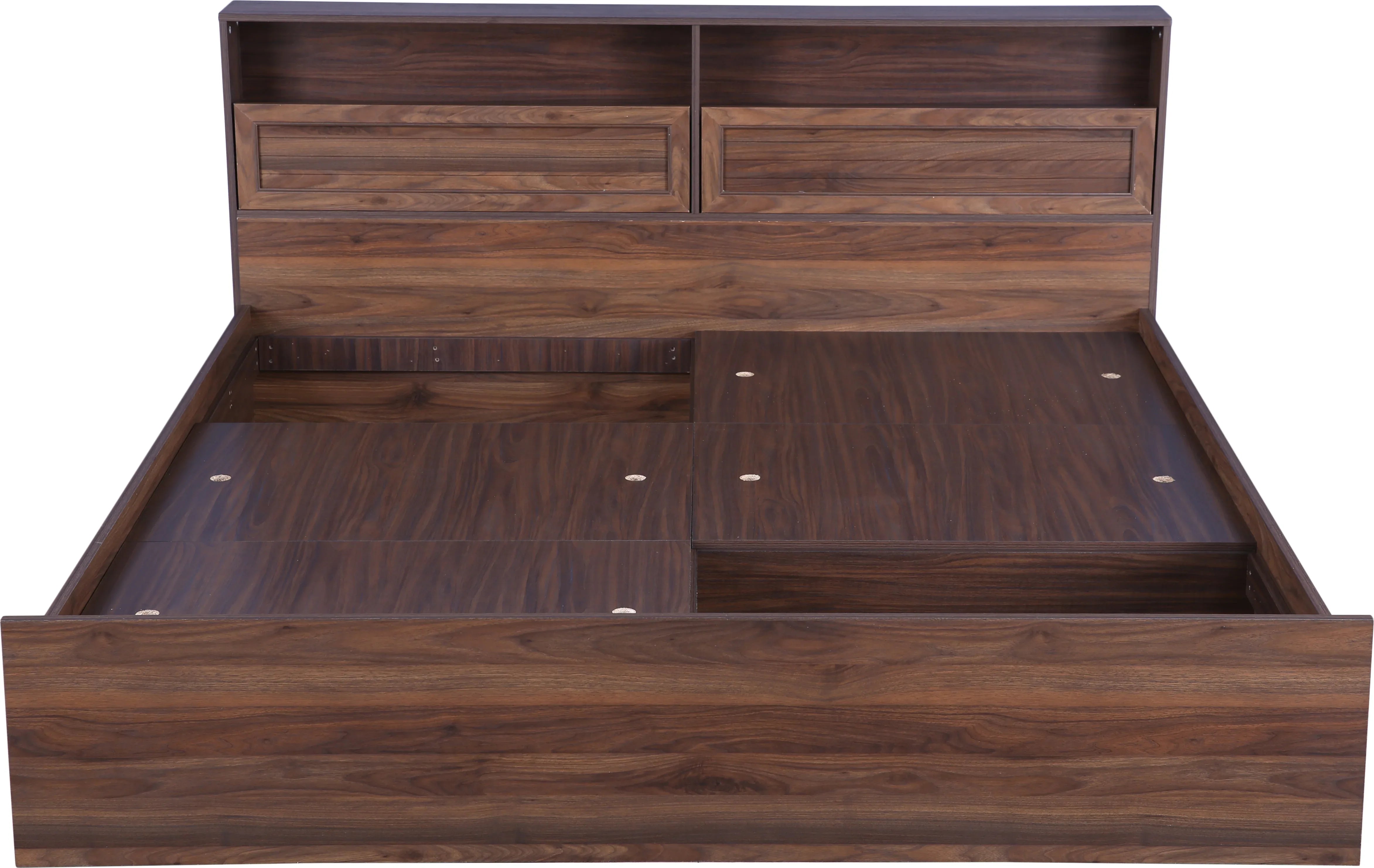 Alyssa Queen bed with Box storage in Wenge Colour - HomeTown