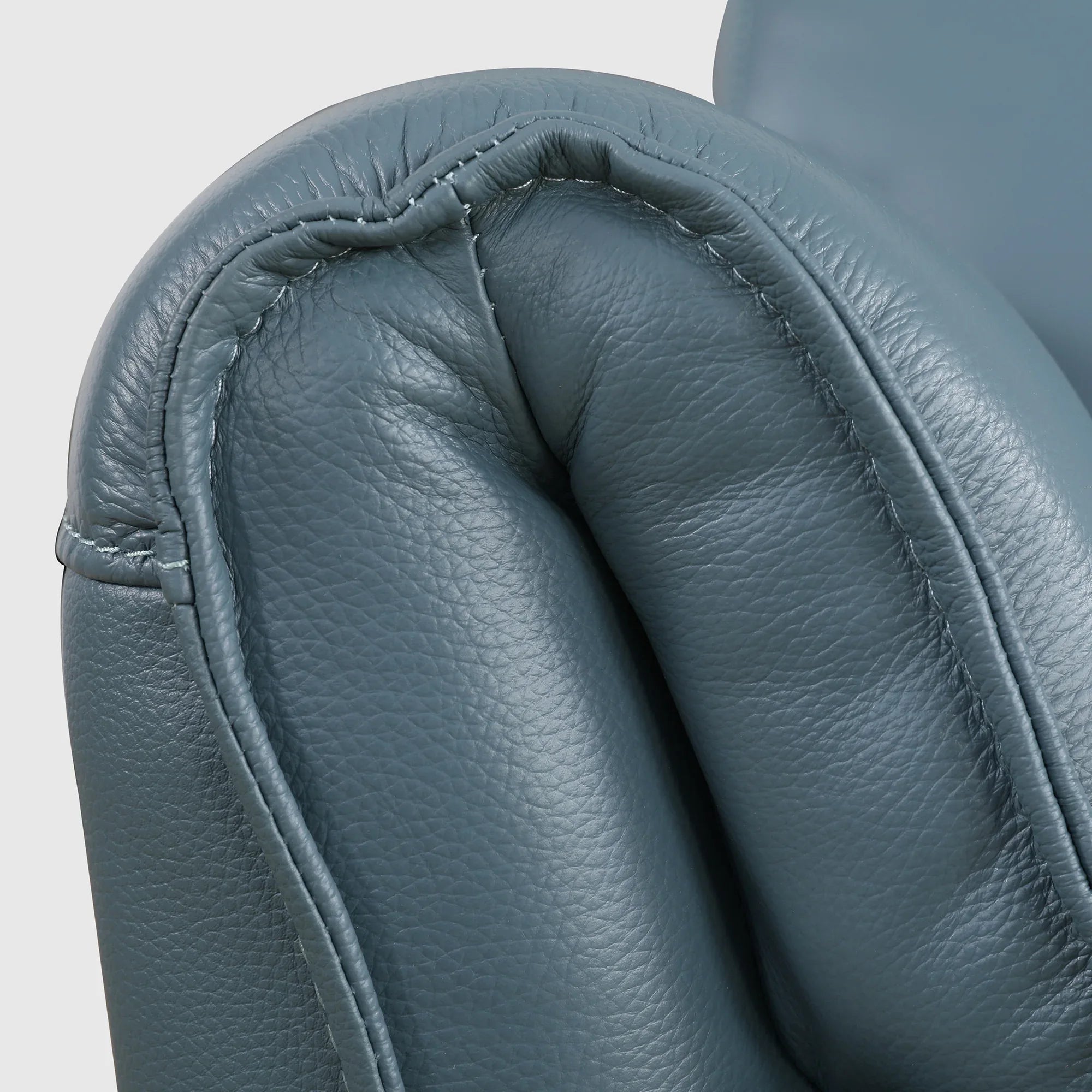 Emilia Half Leather Single Seater Electric Recliner in Blue Colour - HomeTown