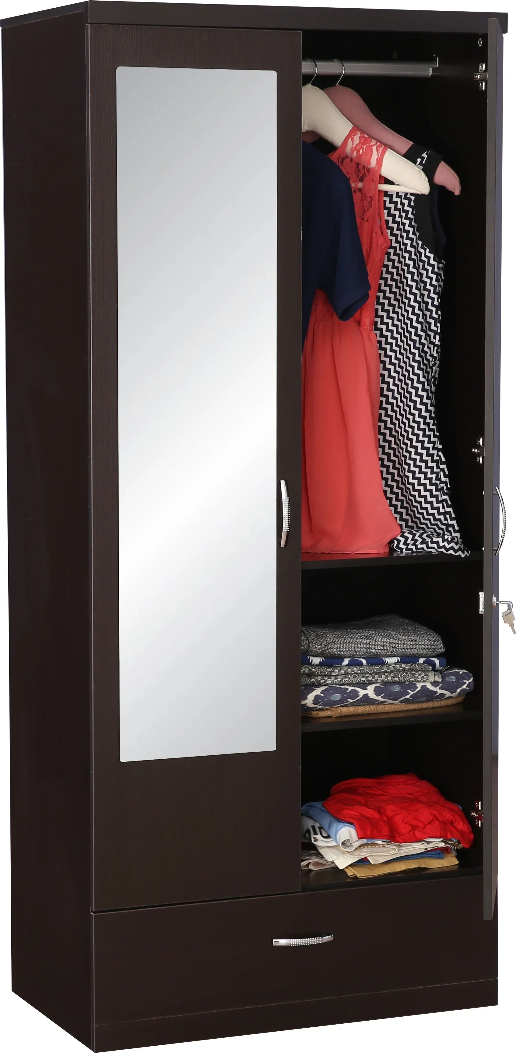 Utsav Two Door Wardrobe with Mirror - HomeTown