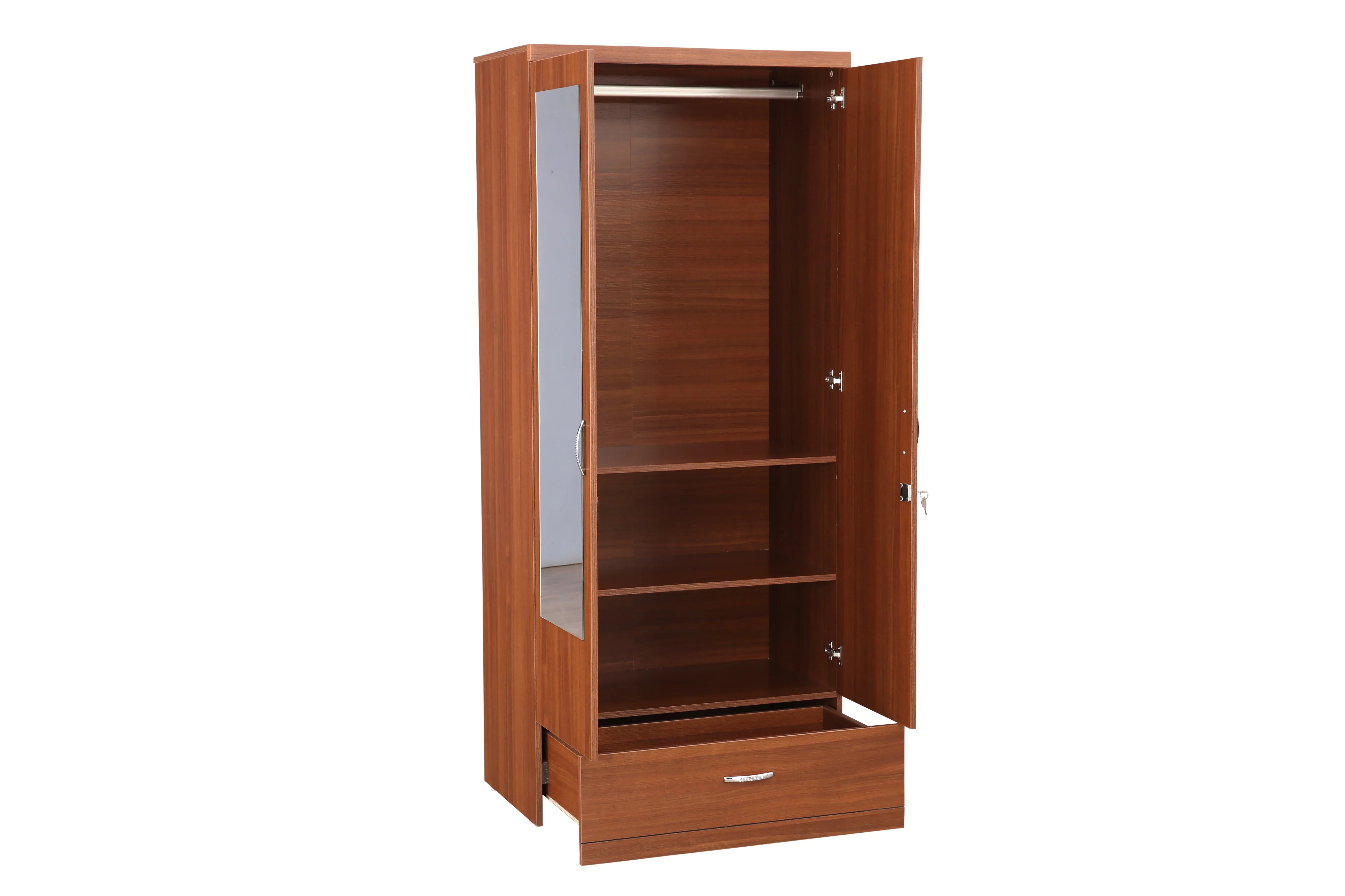 Ultima 2 door wardrobe in Walnut Finish - HomeTown