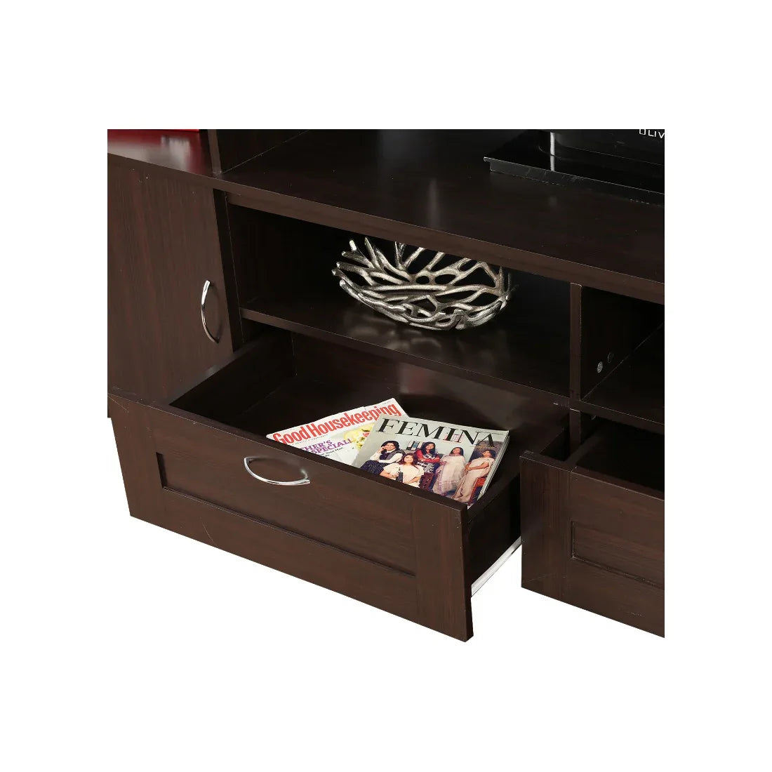 Missouri Engineered Wood Wall Unit in Dark Walnut Colour - HomeTown